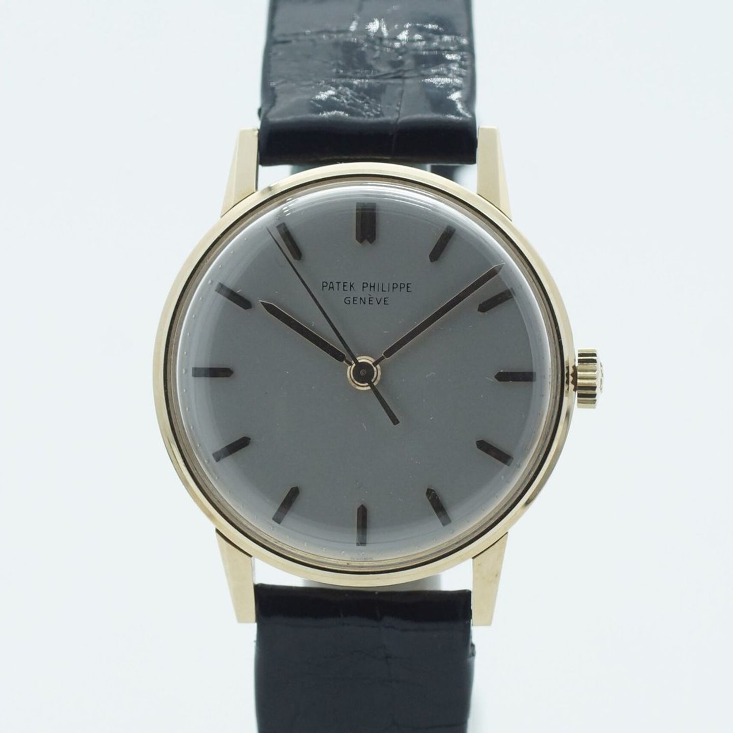 Patek Philippe Calatrava 3411 (1968) - Silver dial 36 mm Yellow Gold case (3/8)