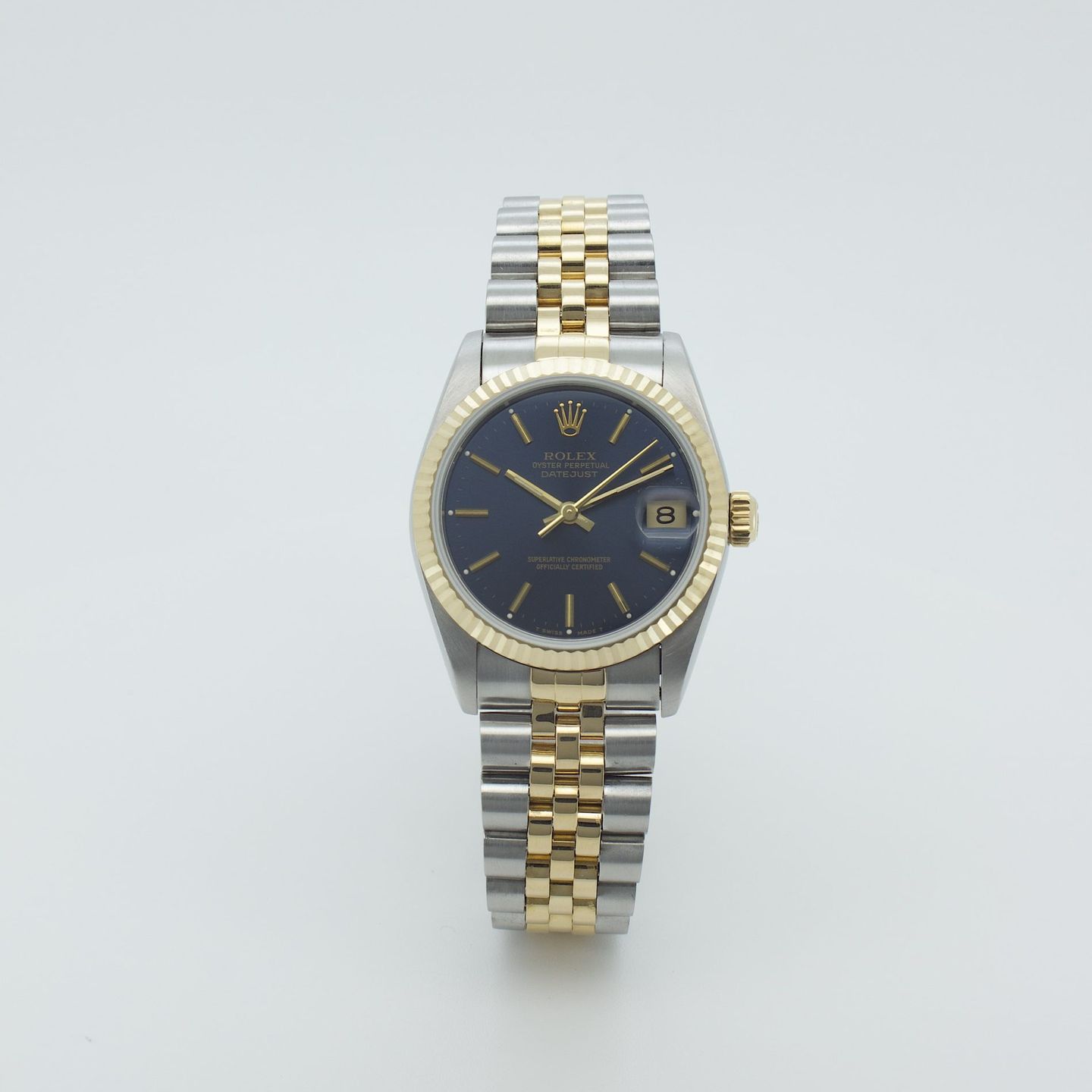Rolex Datejust 31 68273 (1995) - Blue dial 31 mm Gold/Steel case (2/8)