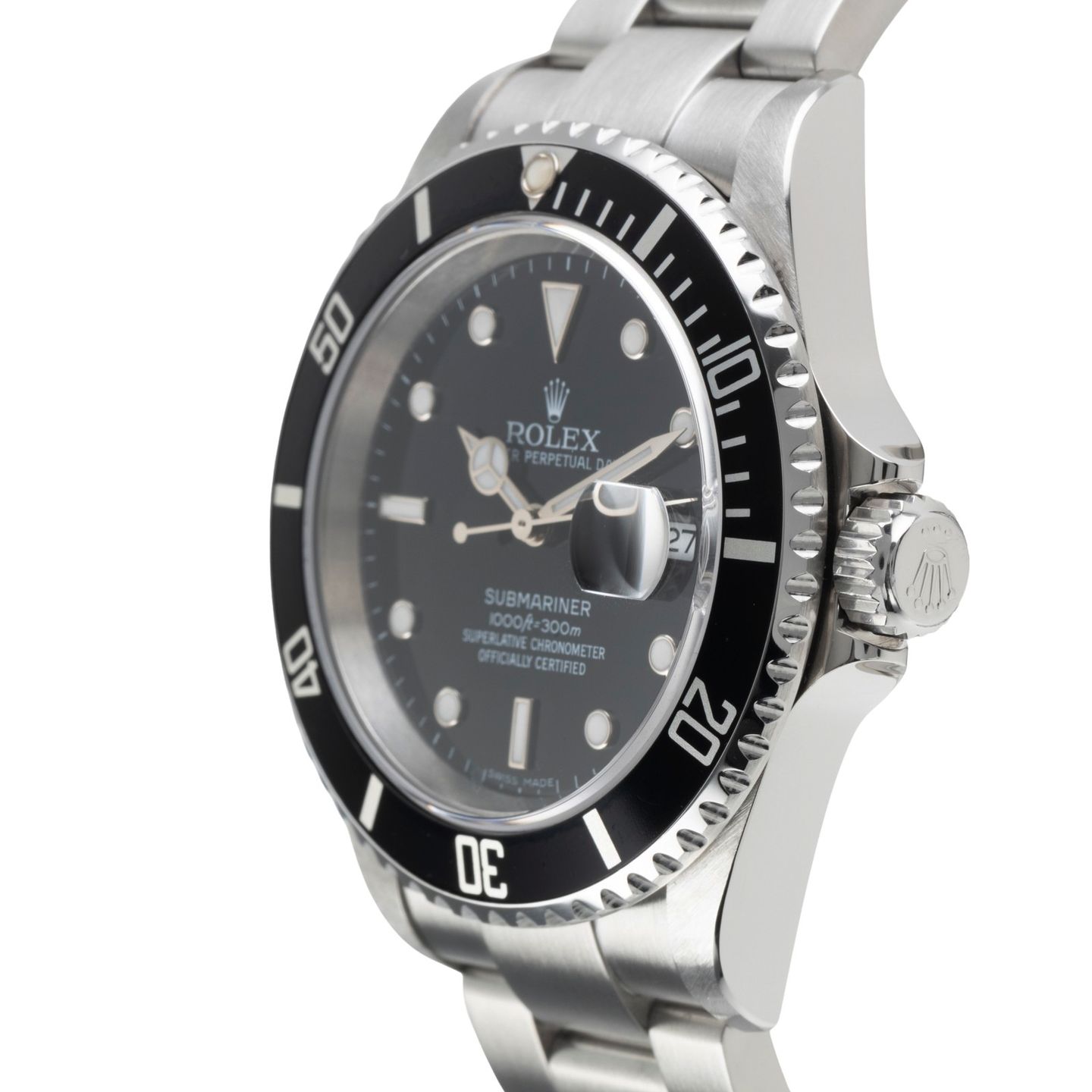 Rolex Submariner Date 16610 (Unknown (random serial)) - Black dial 40 mm Steel case (6/8)