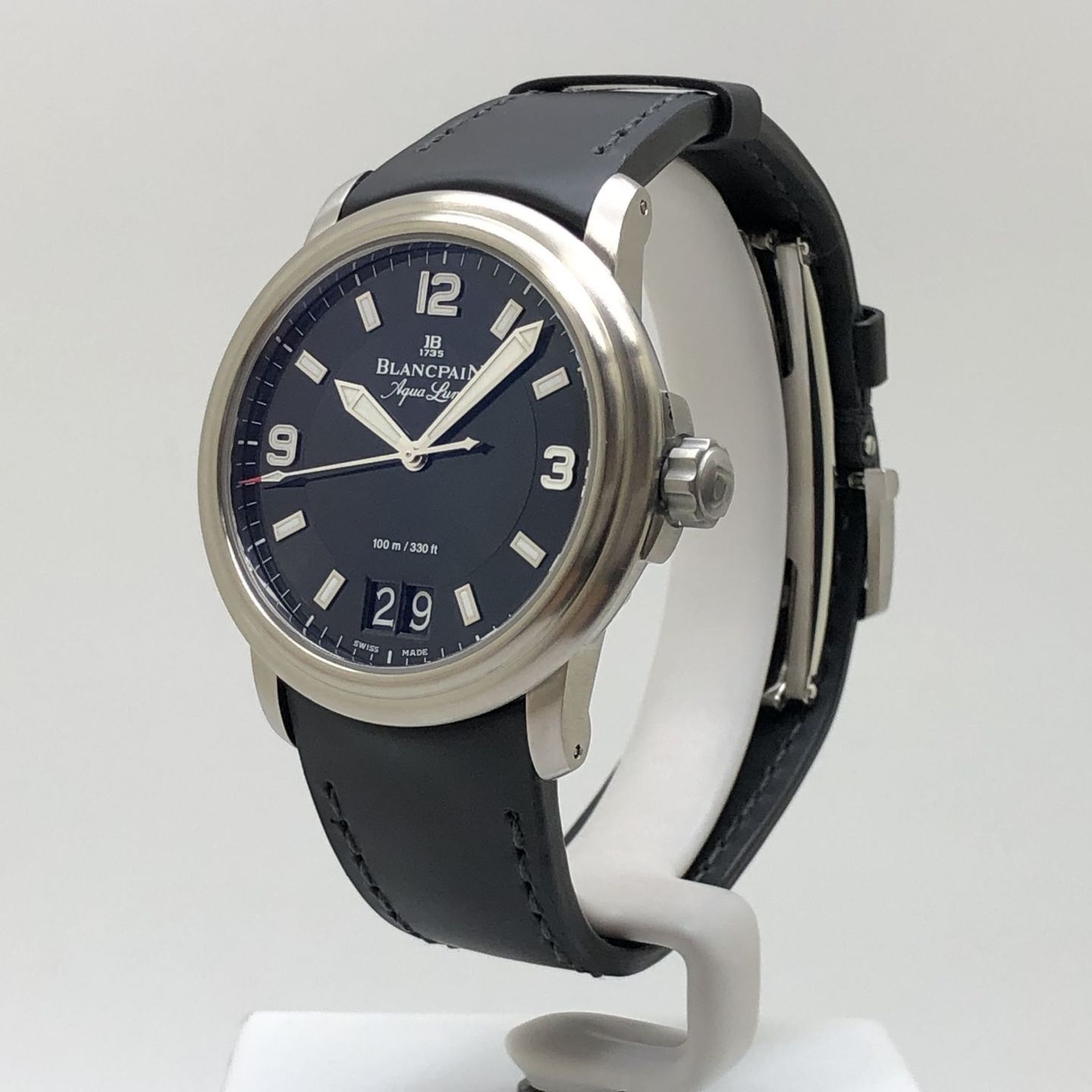 Blancpain Léman 2850B-1130A-64B (2011) - Zwart wijzerplaat 40mm Staal (4/8)