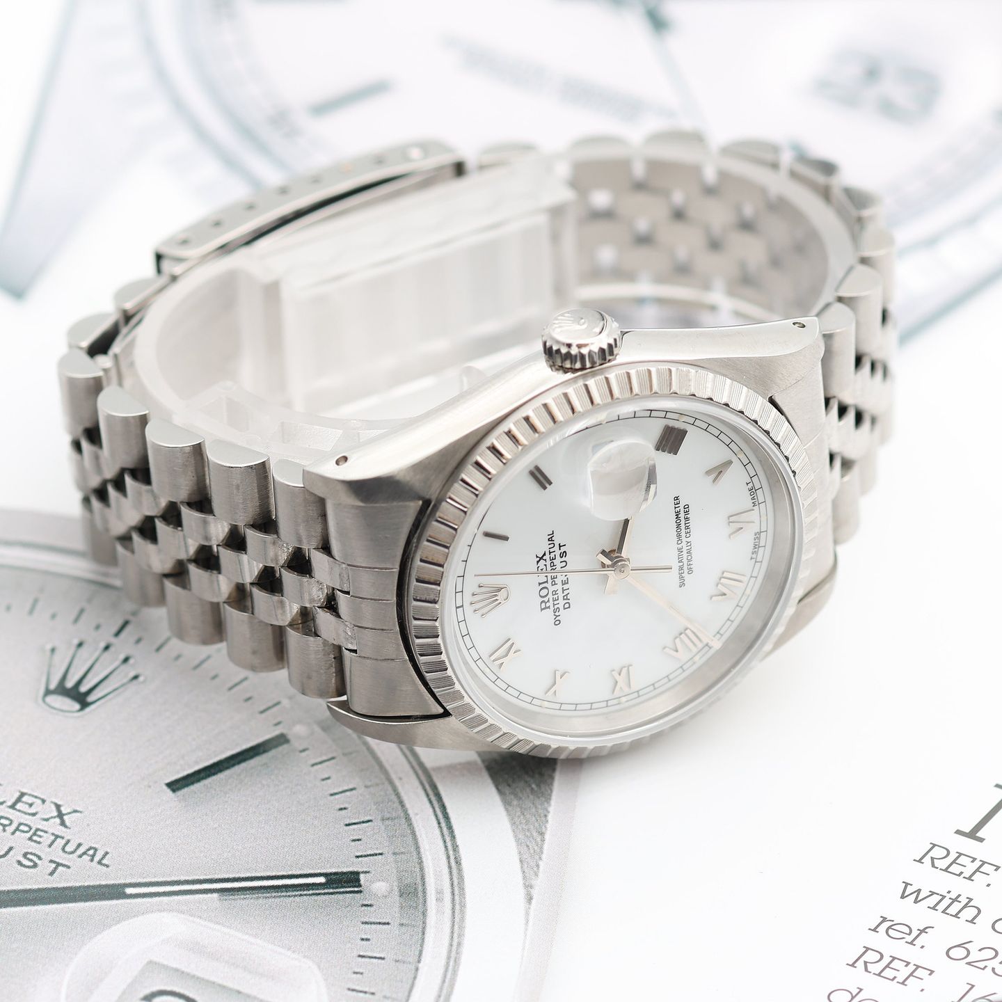 Rolex Datejust 36 16220 (Onbekend (willekeurig serienummer)) - Wit wijzerplaat 36mm Staal (4/7)