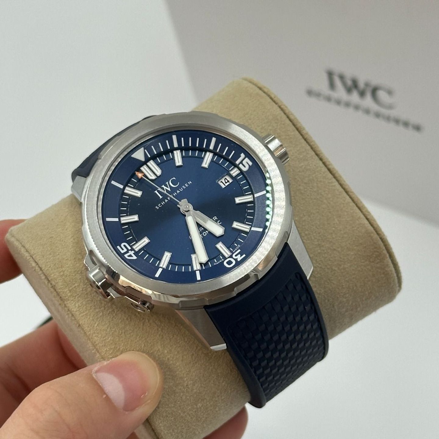 IWC Aquatimer Automatic IW328801 (2023) - Blauw wijzerplaat 42mm Staal (8/8)