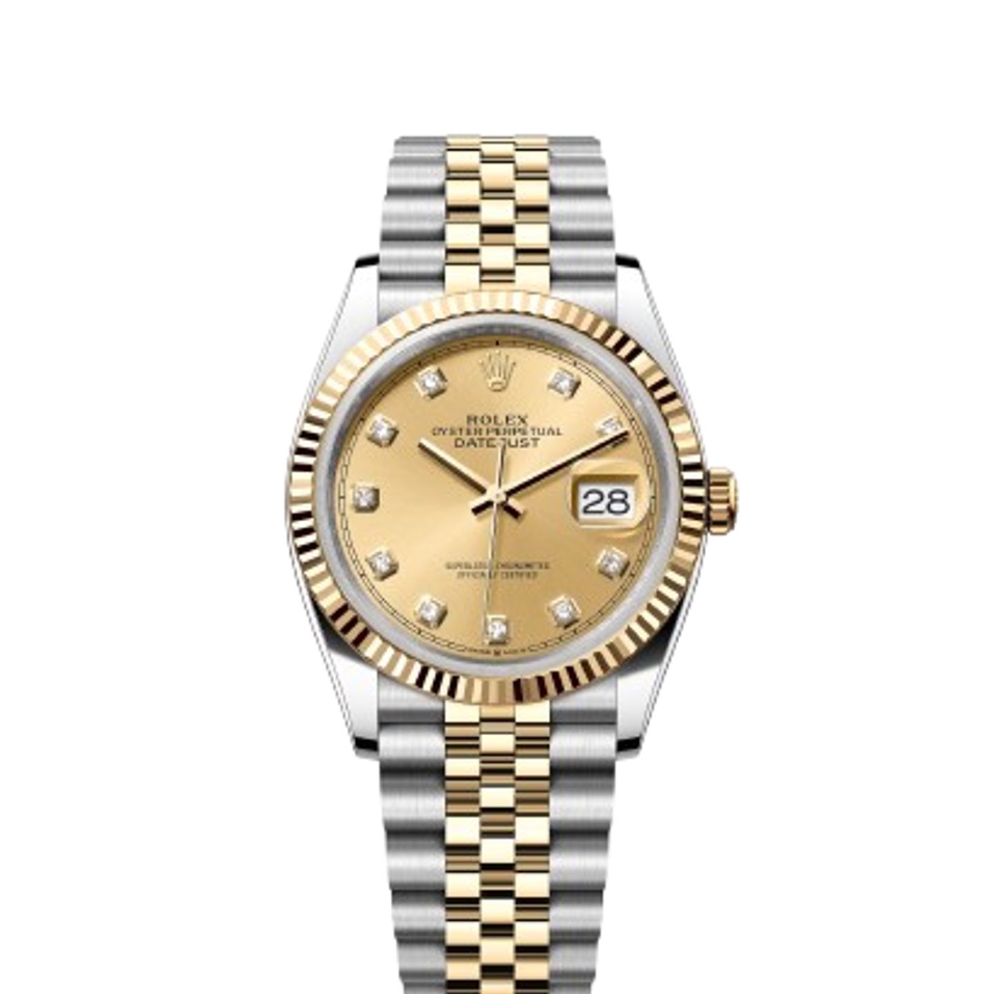 Rolex Datejust 36 116233 (2014) - Champagne wijzerplaat 36mm Goud/Staal (1/4)