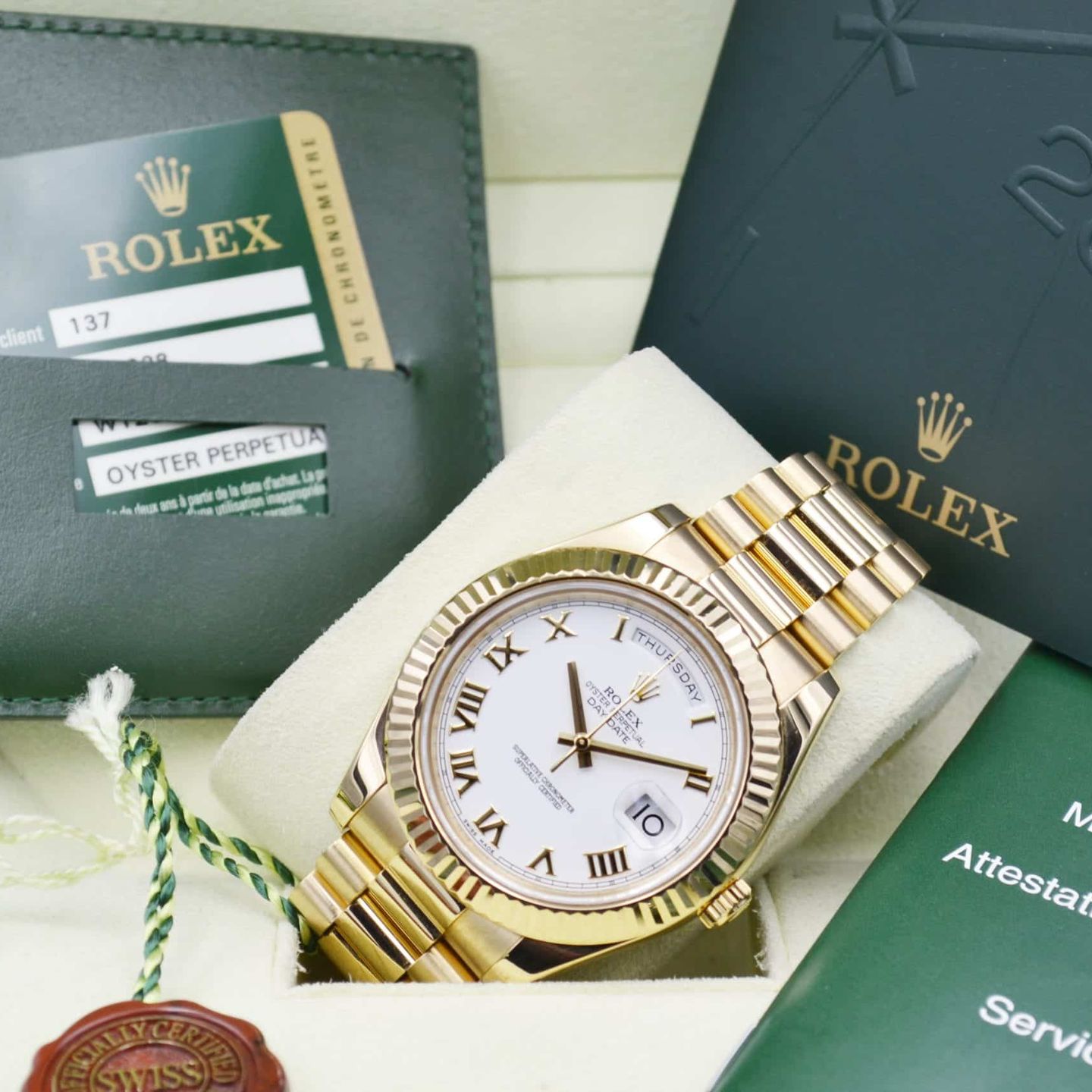 Rolex Day-Date II 218238 (2012) - 41 mm Yellow Gold case (7/7)