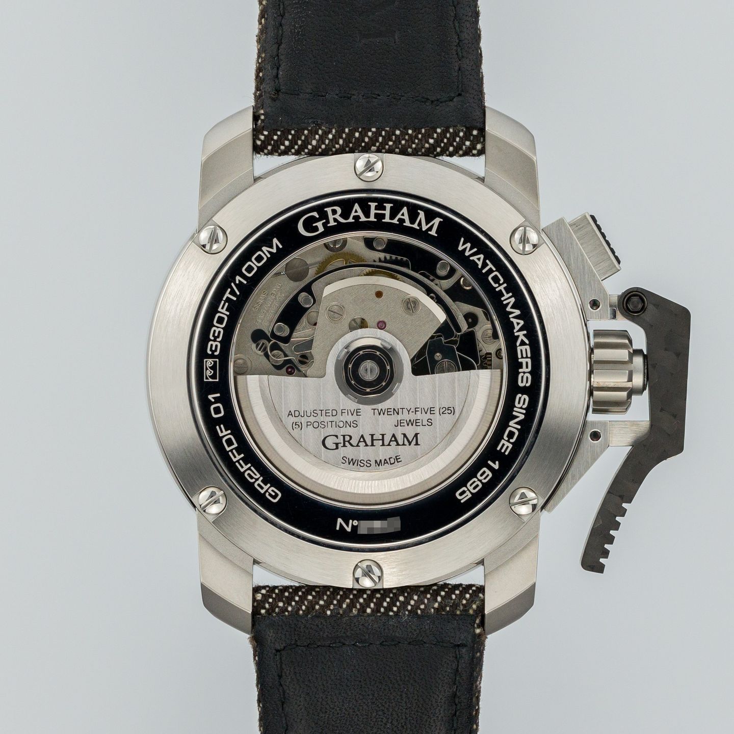 Graham Chronofighter Oversize 2CCAC.B16A (Onbekend (willekeurig serienummer)) - Transparant wijzerplaat 47mm Staal (4/7)