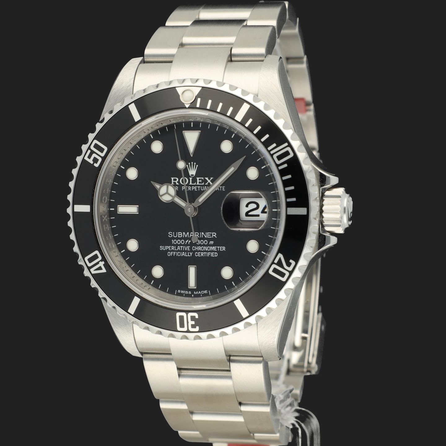 Rolex Submariner Date 16610 (2007) - Black dial 40 mm Steel case (1/8)