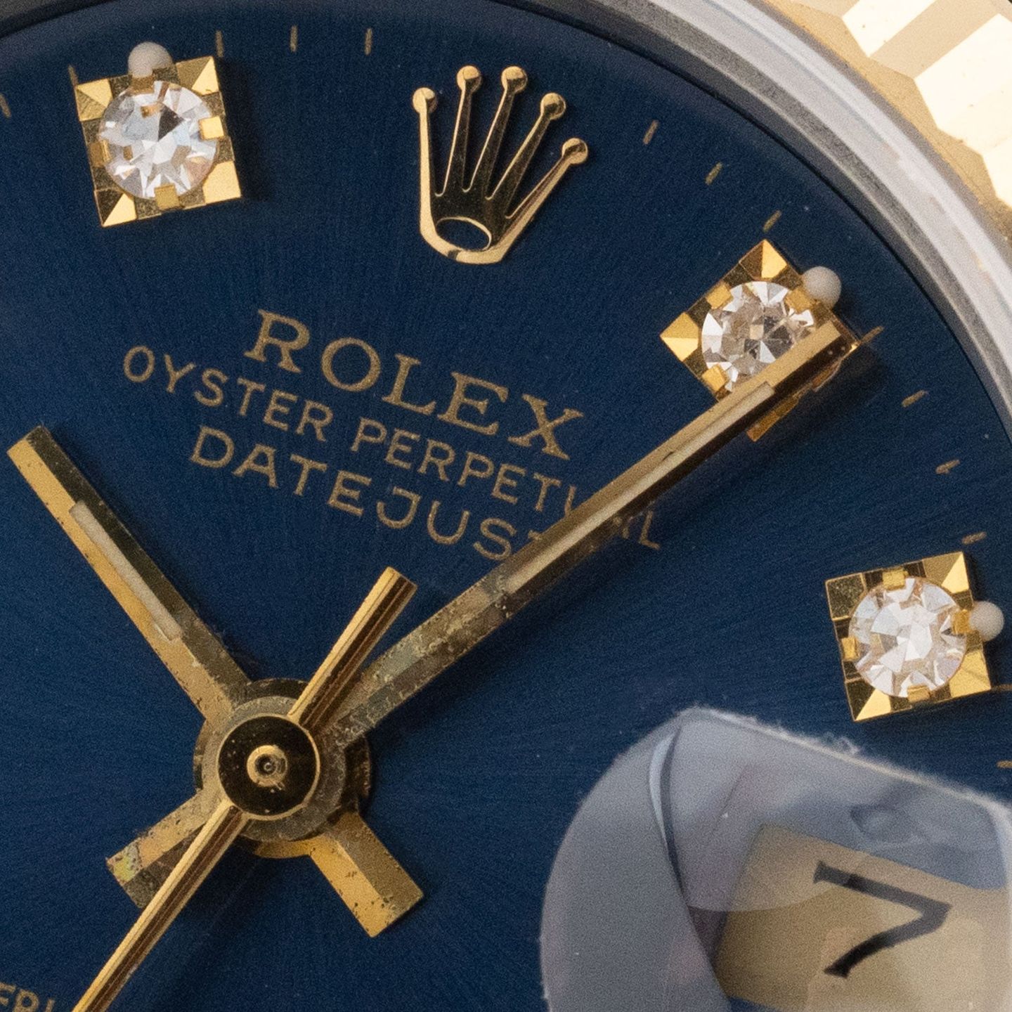 Rolex Lady-Datejust 69173 (1990) - Blue dial 26 mm Gold/Steel case (3/6)