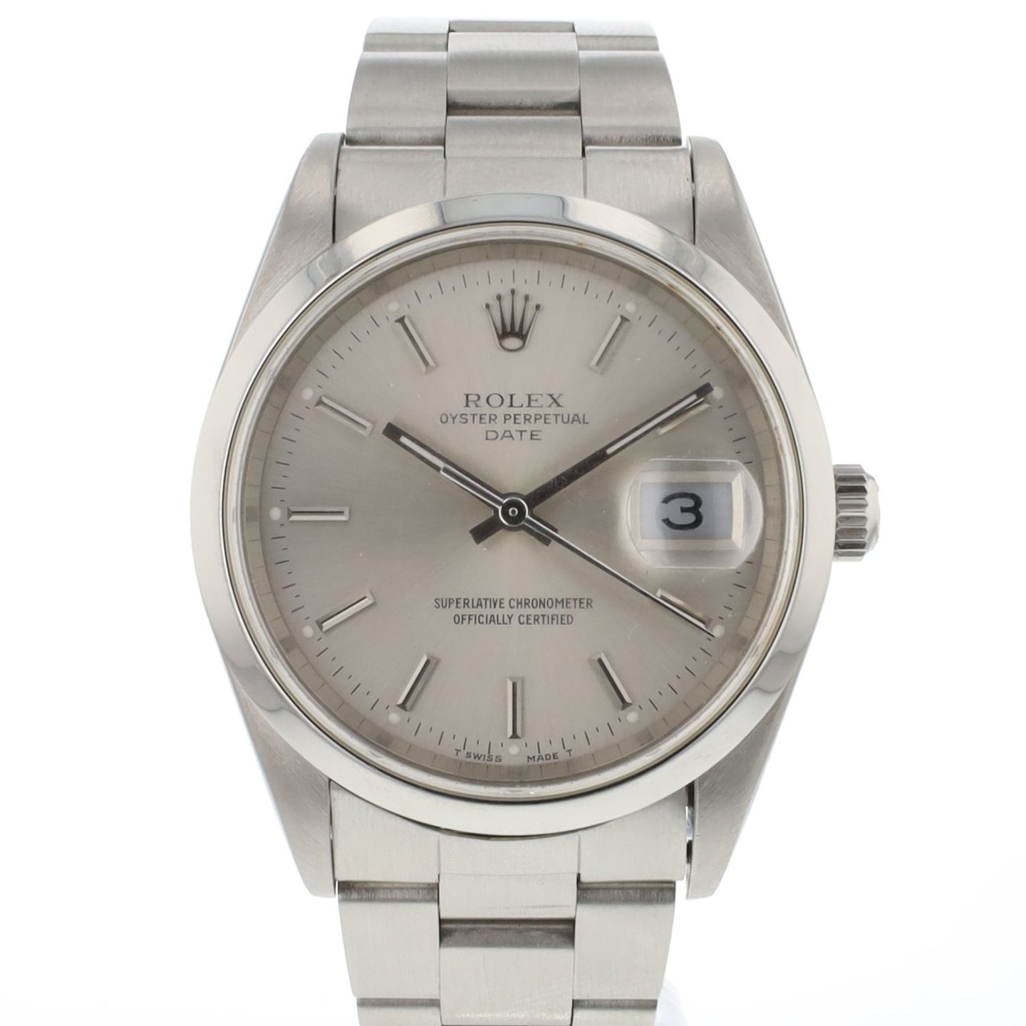 Rolex Oyster Perpetual Date 15200 (2000) - 34mm Staal (1/3)