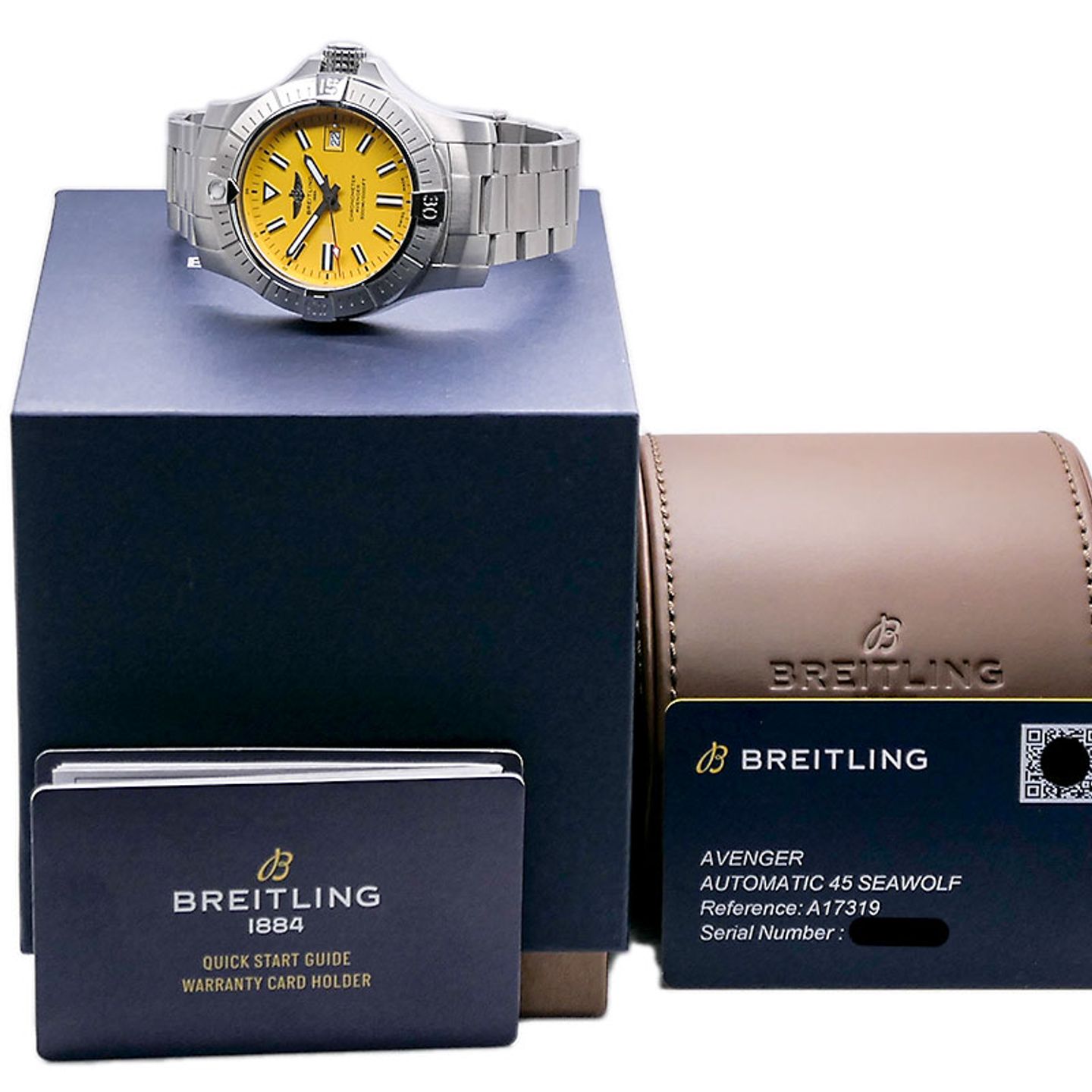 Breitling Avenger A17319101I1A1 (2021) - Yellow dial 45 mm Steel case (5/5)