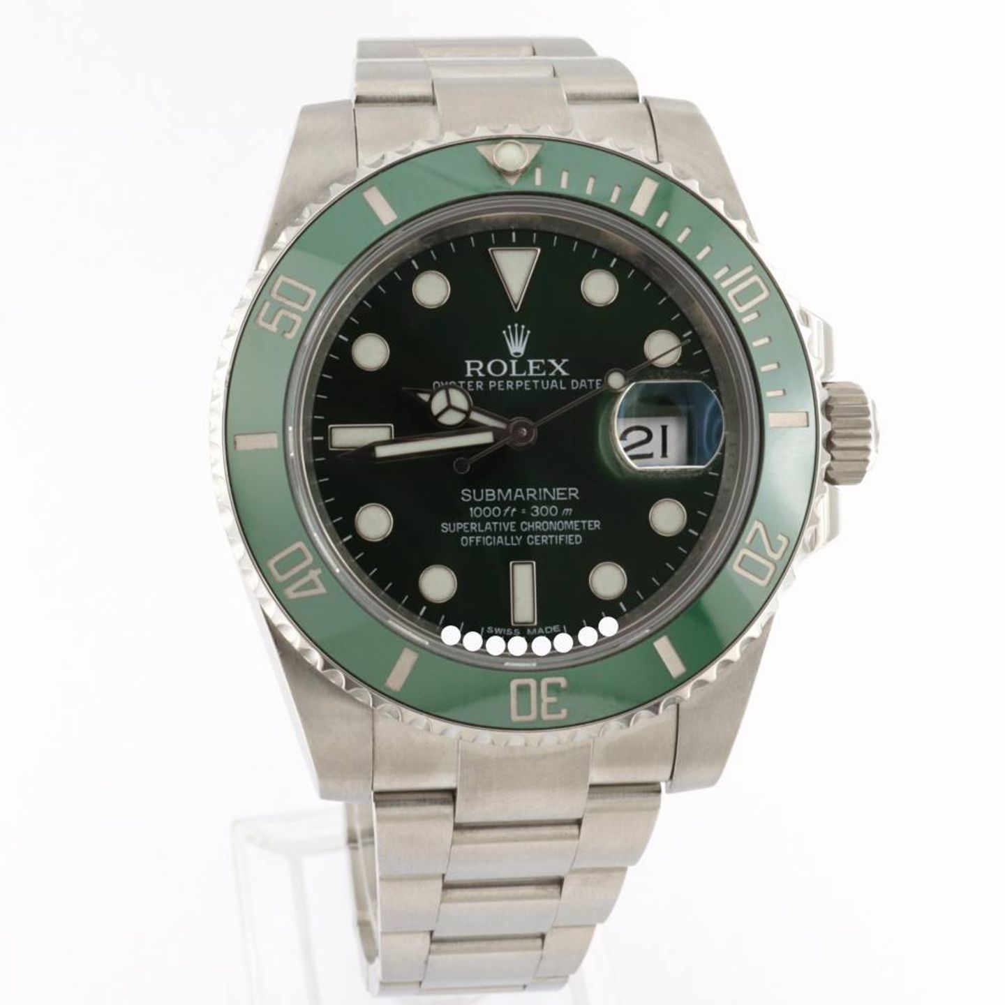 Rolex Submariner Date 116610LV (2014) - Green dial 40 mm Steel case (1/6)