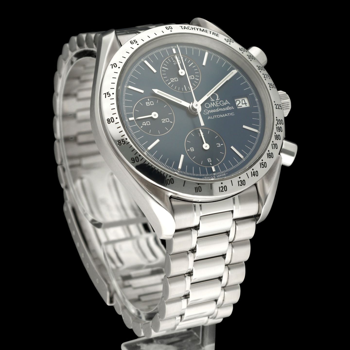 Omega Speedmaster Date 3511.80.00 (1998) - Blauw wijzerplaat 39mm Staal (4/7)