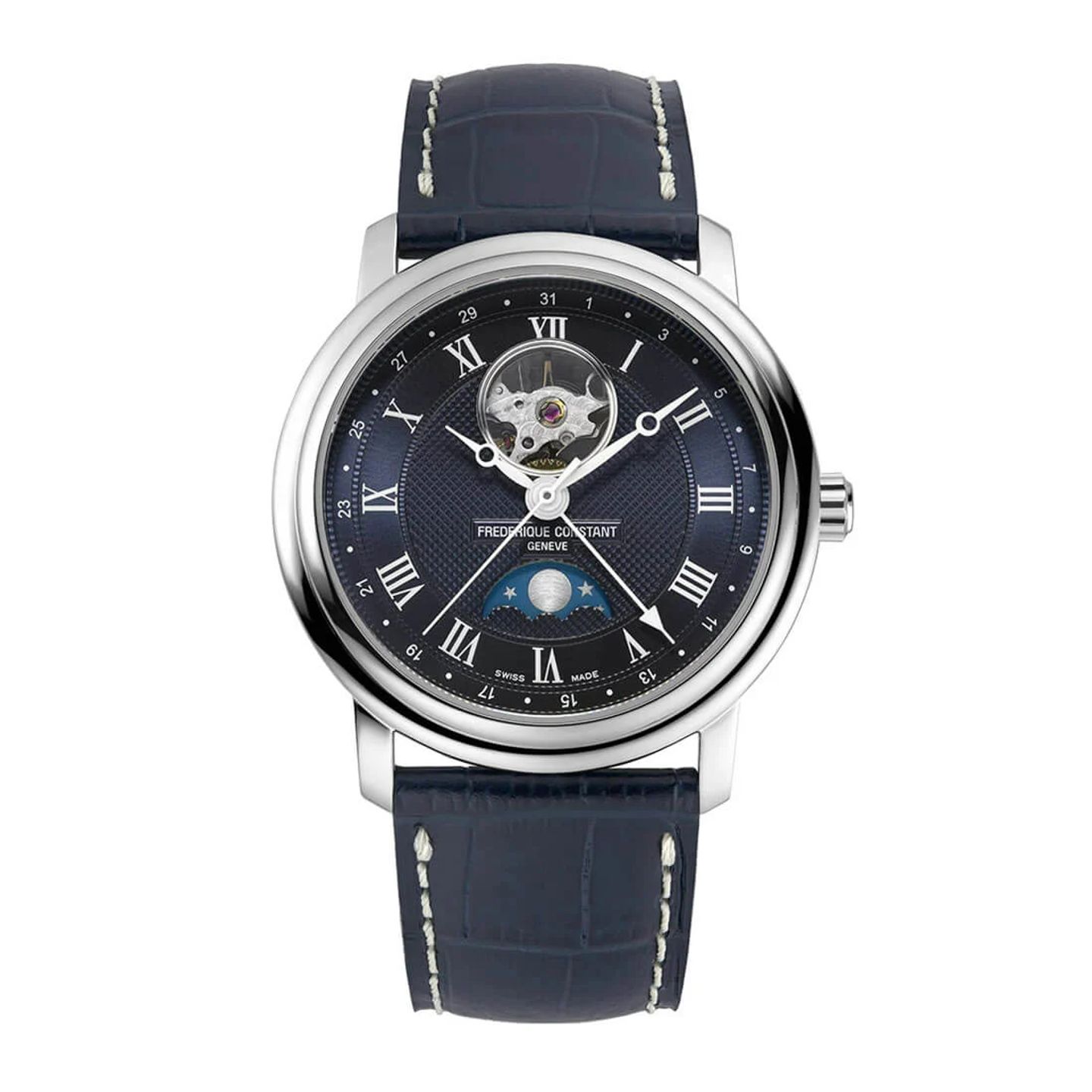 Frederique Constant Classics Automatic FC-335MCNW4P26 (2023) - Blauw wijzerplaat 40mm Staal (3/3)