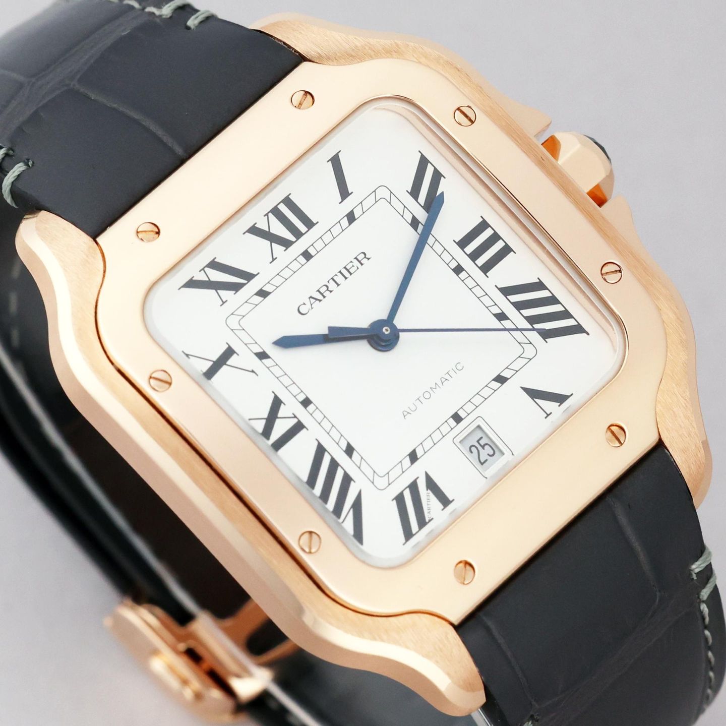 Cartier Santos WGSA0019 (2026) - Silver dial 39 mm Rose Gold case (3/8)