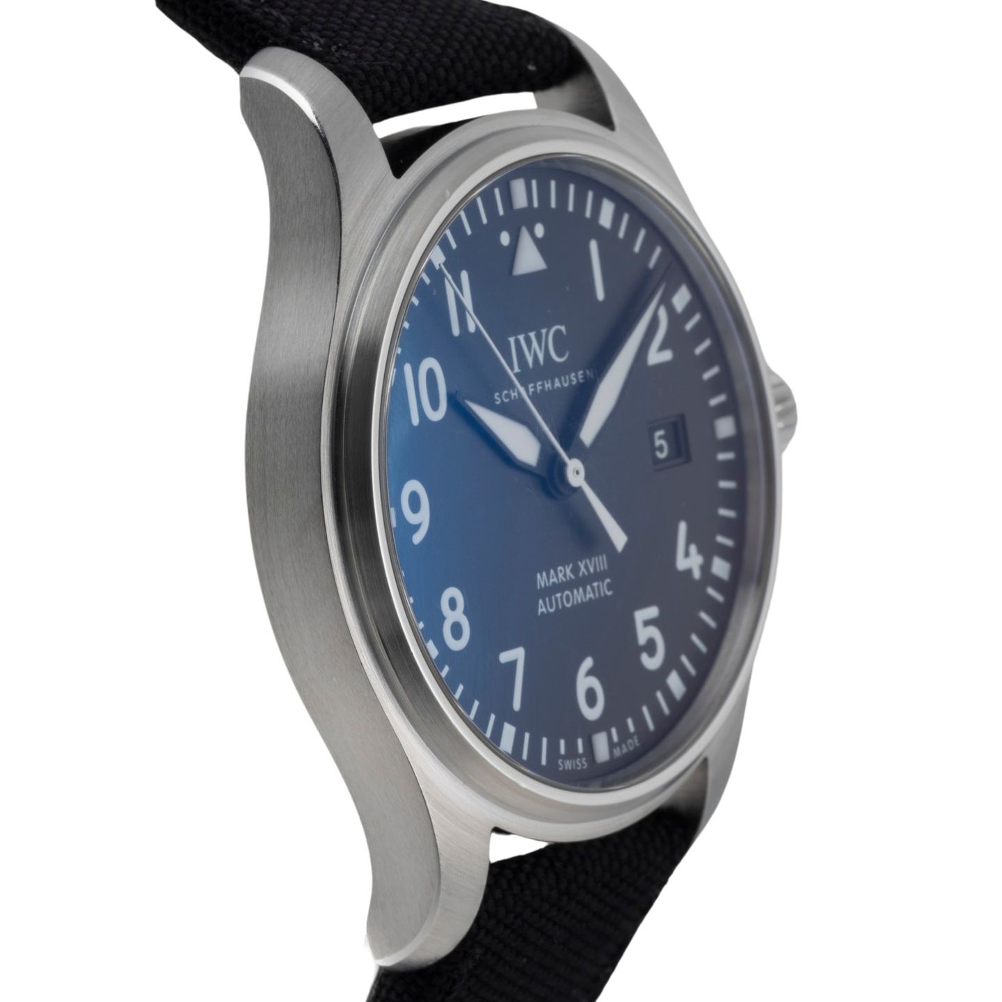 IWC Pilot Mark IW327001 (Onbekend (willekeurig serienummer)) - Zwart wijzerplaat 40mm Staal (7/8)