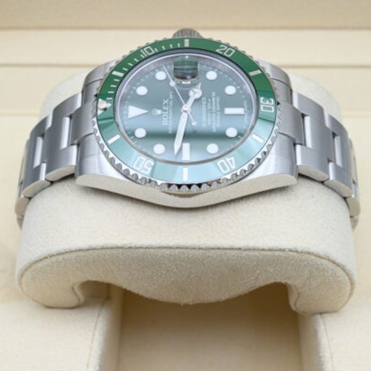 Rolex Submariner Date 116610LV (2013) - Groen wijzerplaat 40mm Staal (3/6)