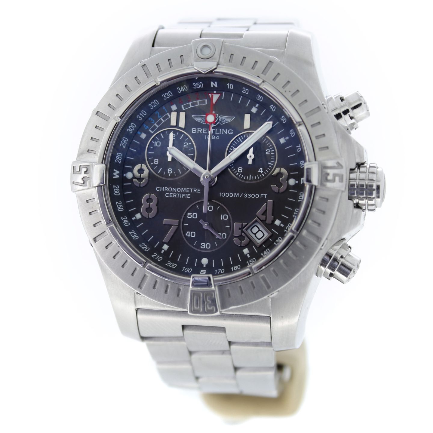 Breitling Avenger Seawolf A73390 (2011) - Grey dial 45 mm Steel case (1/8)