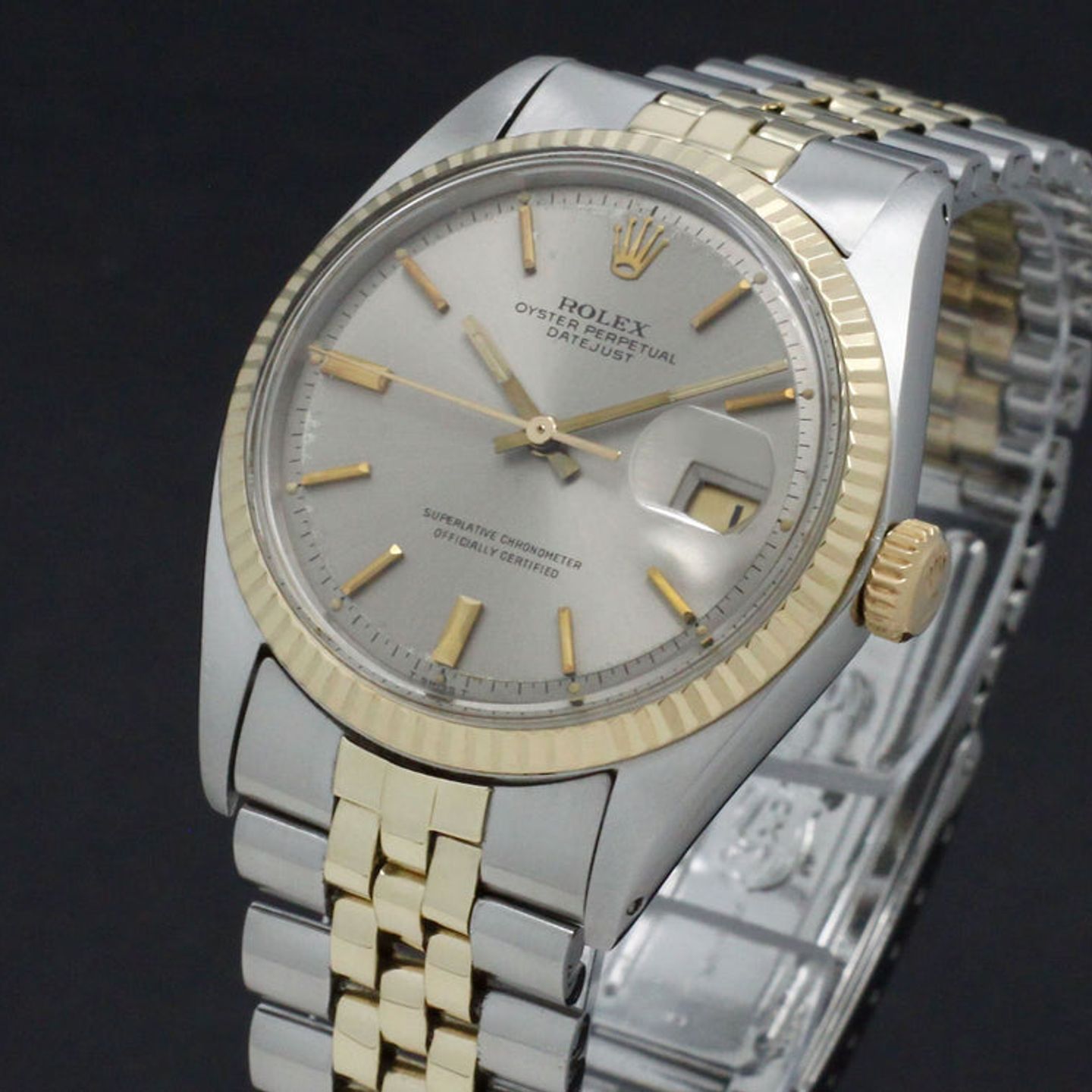 Rolex Datejust 1601 (1969) - Grey dial 36 mm Gold/Steel case (7/7)