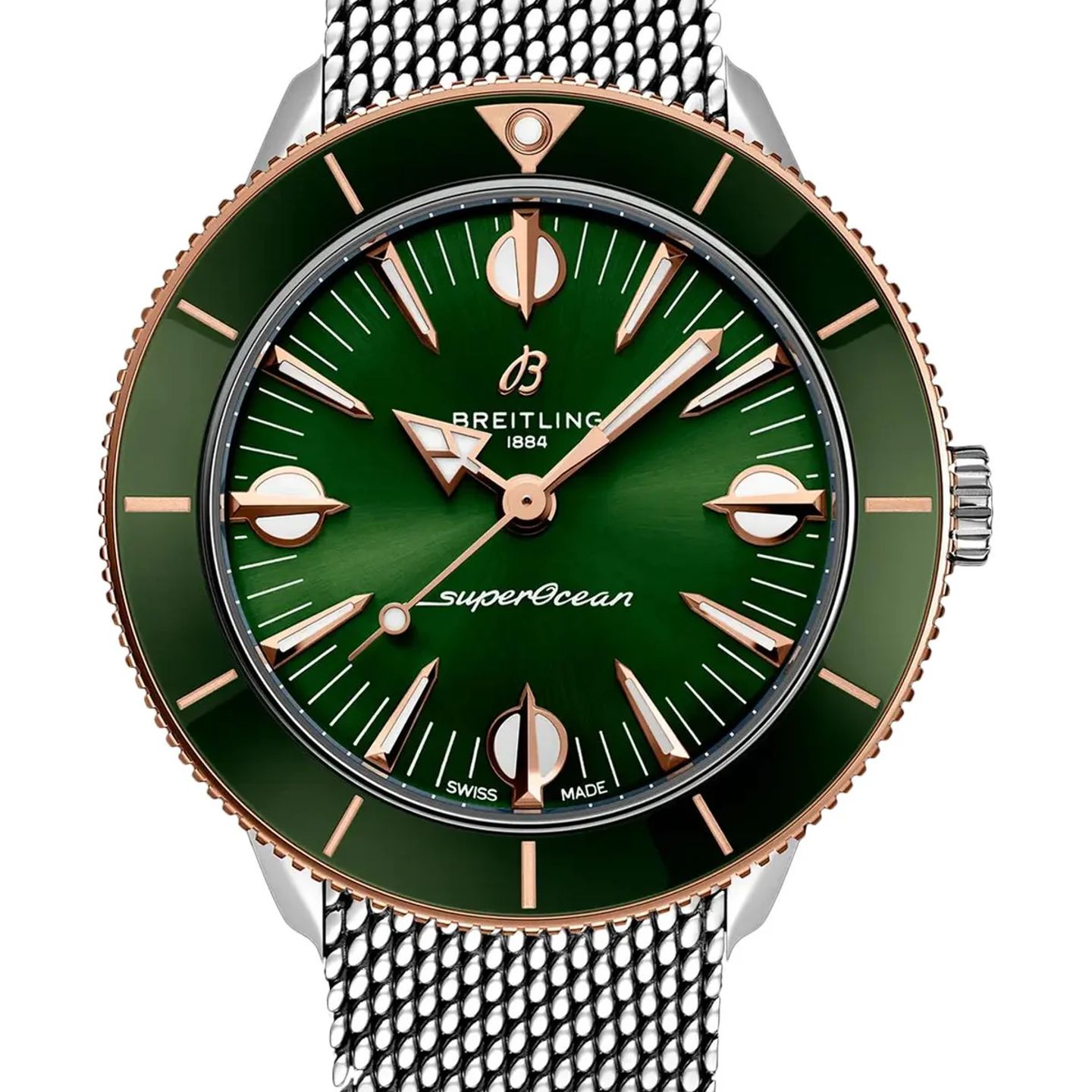Breitling Superocean Heritage U10340361L1A1 (2026) - Groen wijzerplaat 38mm Staal (1/1)