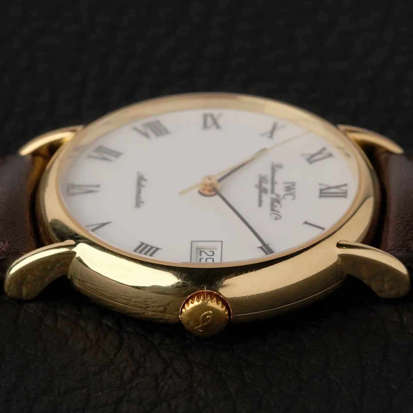 IWC Portofino Automatic IW3513 (1999) - White dial 34 mm Yellow Gold case (3/4)