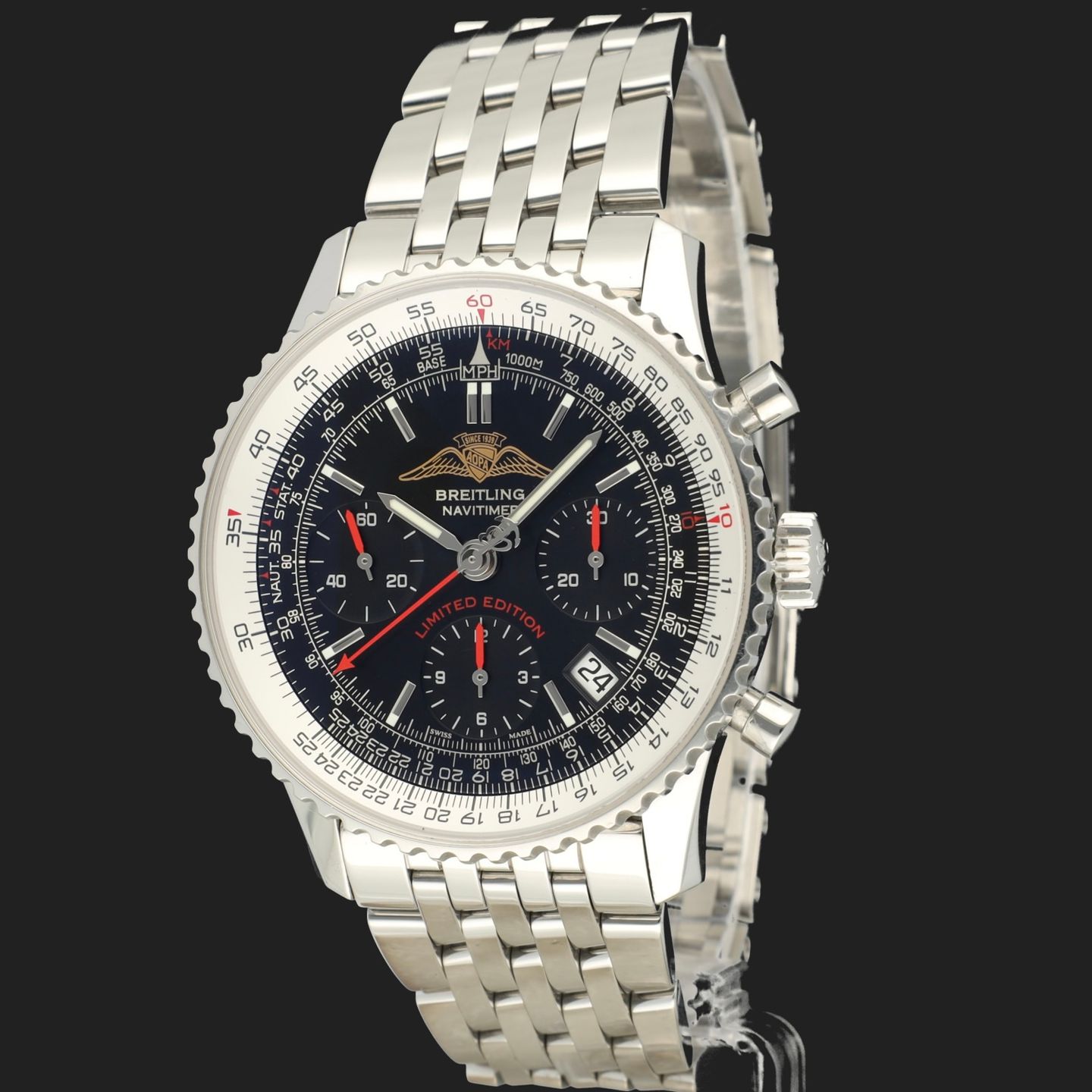 Breitling Navitimer A233225U/BD70 (2016) - Black dial 42 mm Steel case (1/8)