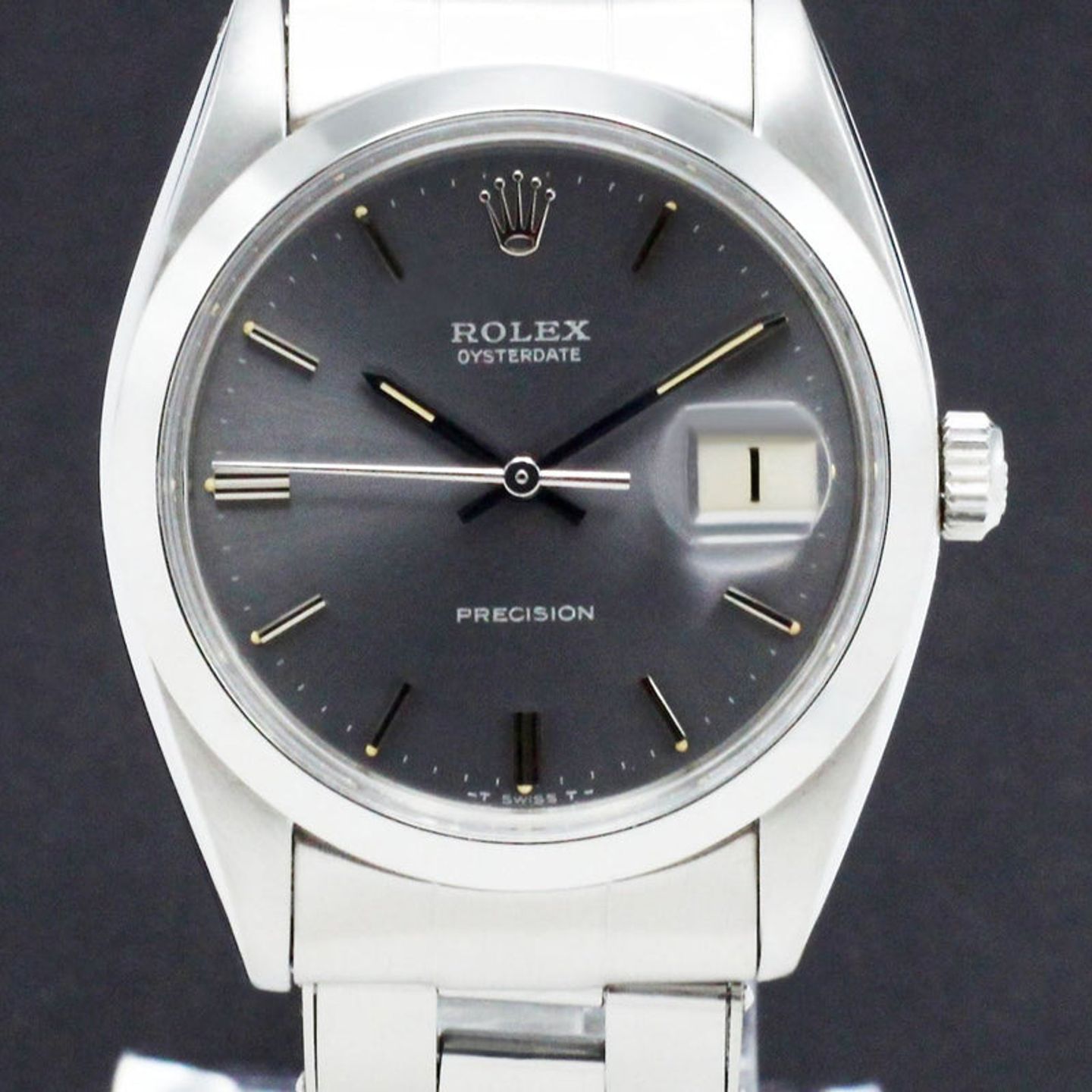 Rolex Oyster Precision 6694 (1966) - Grijs wijzerplaat 34mm Staal (1/7)