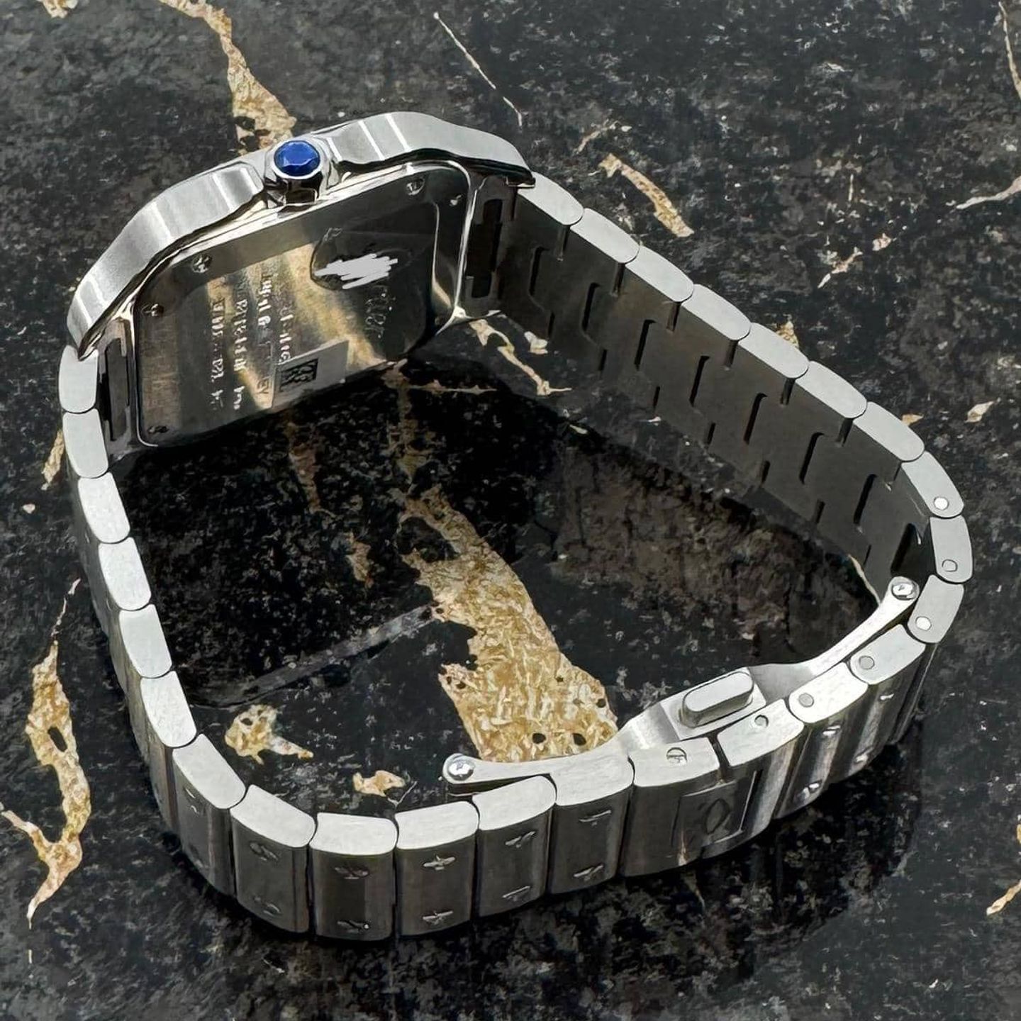 Cartier Santos WSSA0063 (2026) - Blue dial 35 mm Steel case (7/8)