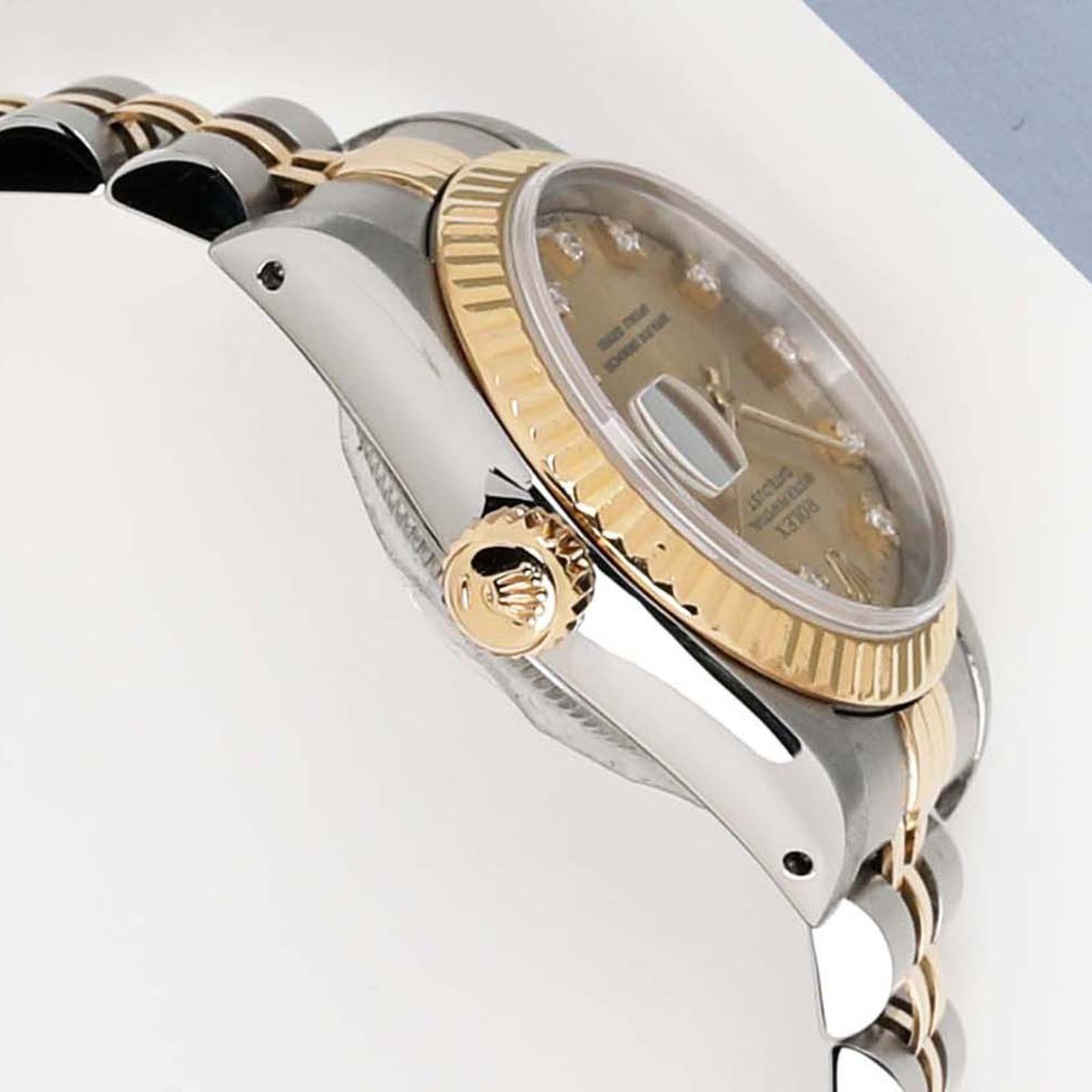 Rolex Lady-Datejust 69173 (1994) - Champagne dial 26 mm Gold/Steel case (8/8)