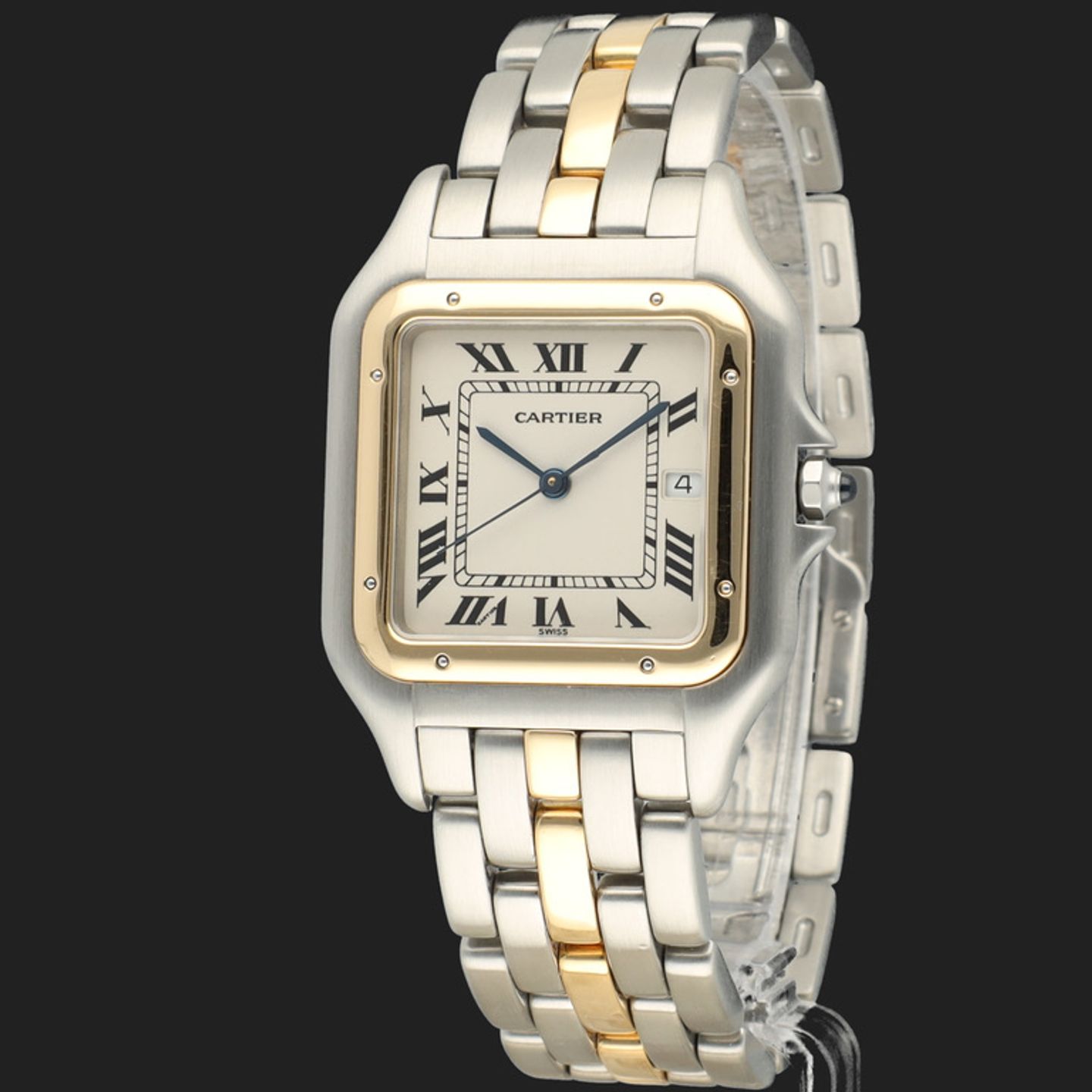 Cartier Panthère 187957 (1989) - Wit wijzerplaat 29mm Goud/Staal (1/8)