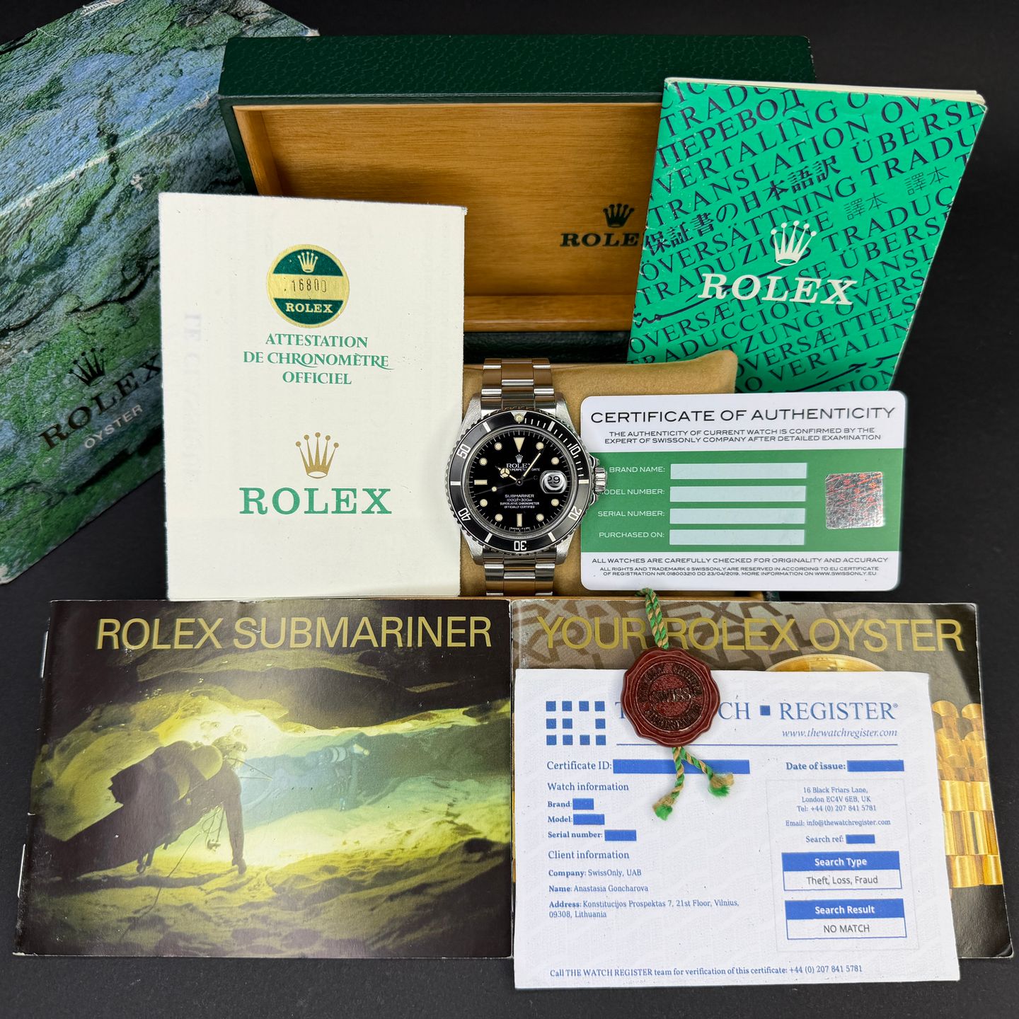 Rolex Submariner Date 16800 (1985) - Black dial 40 mm Steel case (3/8)