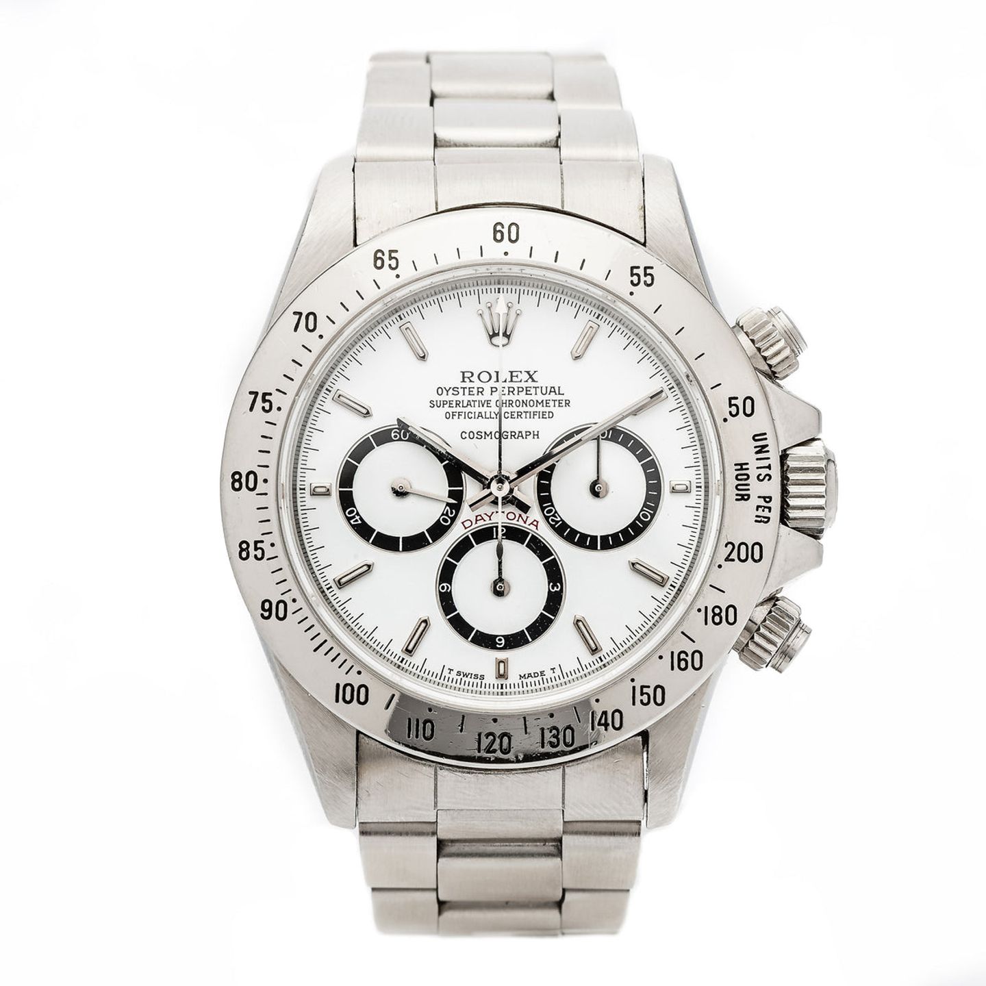 Rolex Daytona 16520 (Unknown (random serial)) - White dial 40 mm Steel case (1/4)