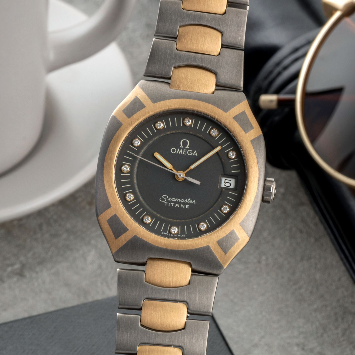 Omega Seamaster 5810.45.00 (Unknown (random serial)) - Black dial 34 mm Titanium case (3/8)