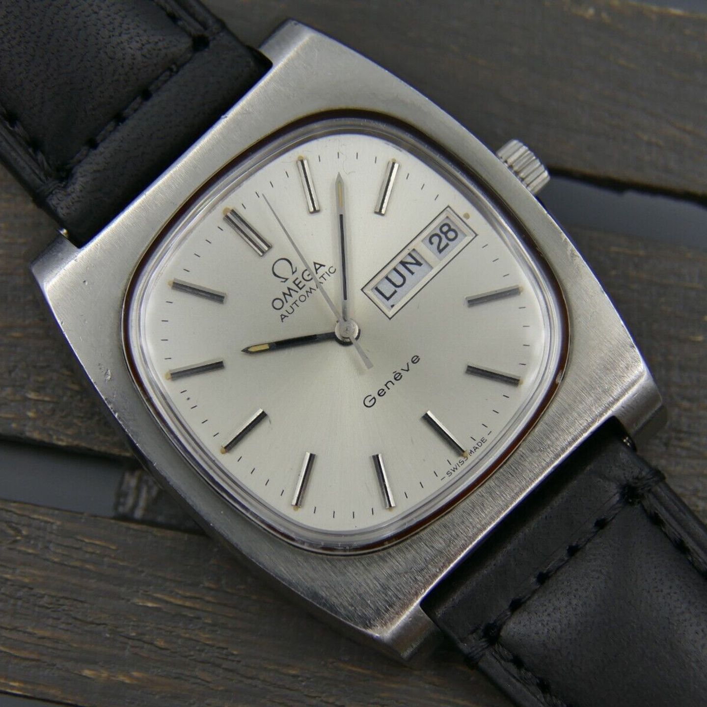 Omega Genève 166.0188 (Onbekend (willekeurig serienummer)) - Zilver wijzerplaat 36mm Onbekend (1/16)