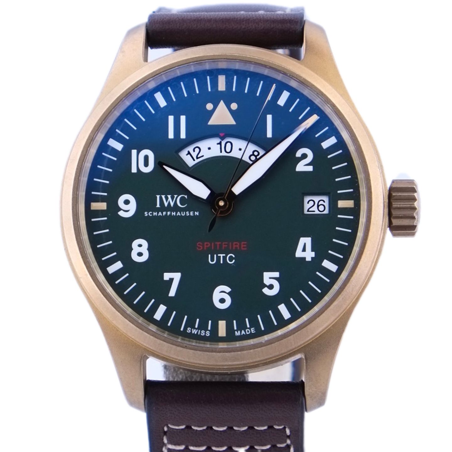 IWC Pilot Spitfire UTC IW327101 (2021) - Green dial 41 mm Bronze case (1/1)
