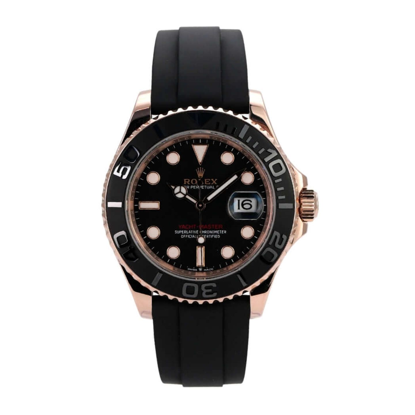 Rolex Yacht-Master 40 126655 (2023) - Black dial 40 mm Rose Gold case (2/8)