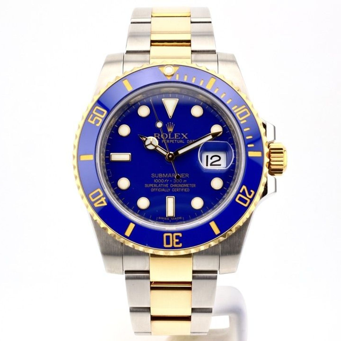 Rolex Submariner Date 116613LB (2011) - Blauw wijzerplaat 40mm Goud/Staal (2/4)