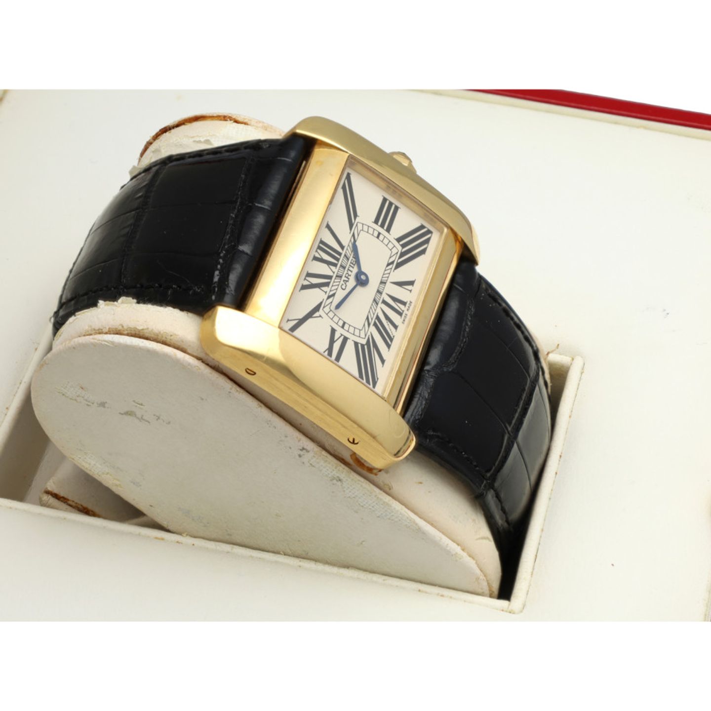 Cartier Tank Divan 2602 (2004) - Wit wijzerplaat 38mm Geelgoud (42/42)