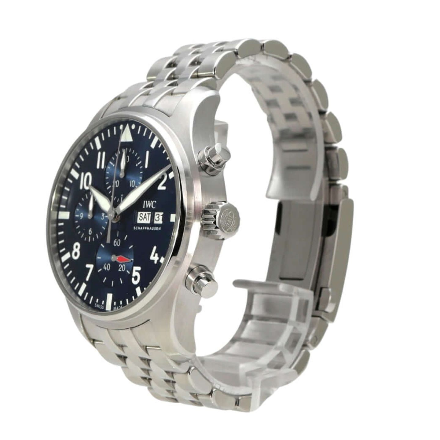 IWC Pilot Chronograph IW378004 (2023) - Blue dial 41 mm Steel case (3/8)