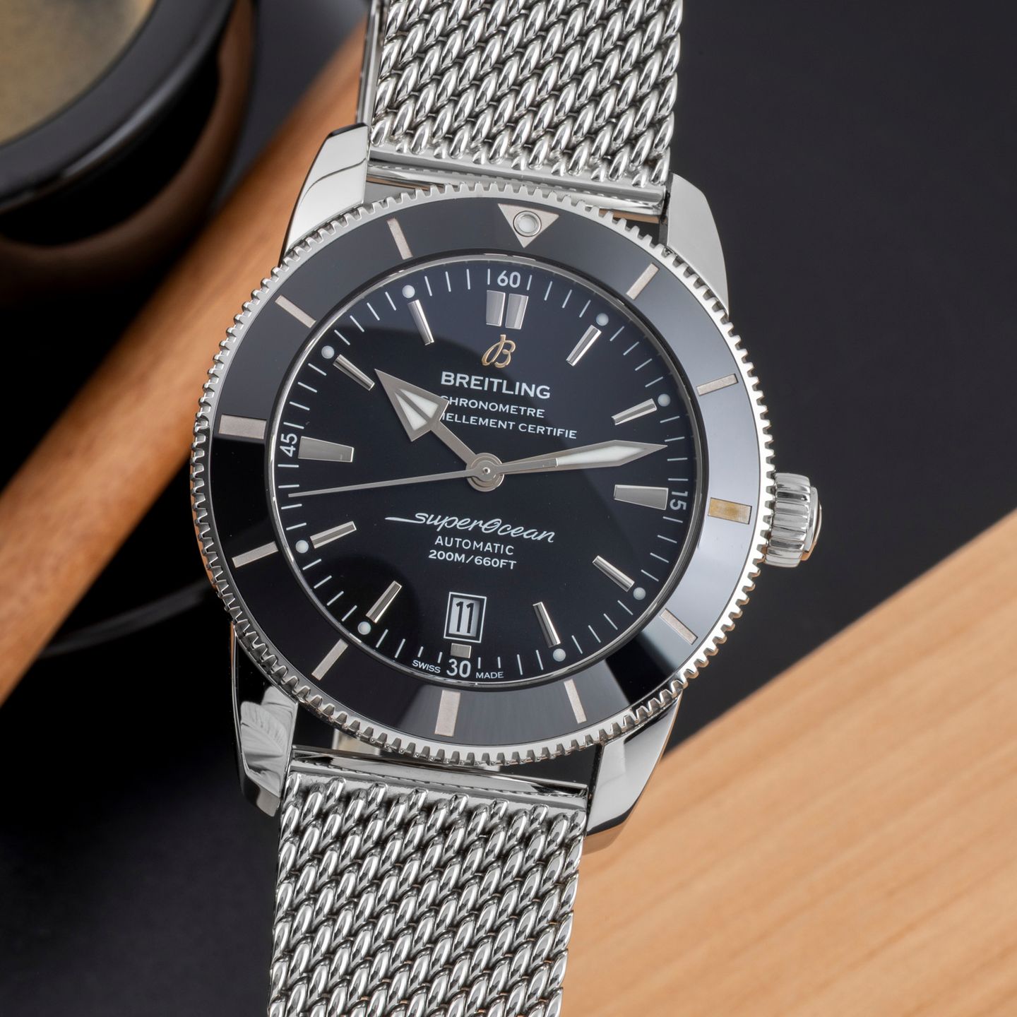 Breitling Superocean Heritage II 46 AB2020121B1A1 (Unknown (random serial)) - Black dial 46 mm Steel case (3/8)