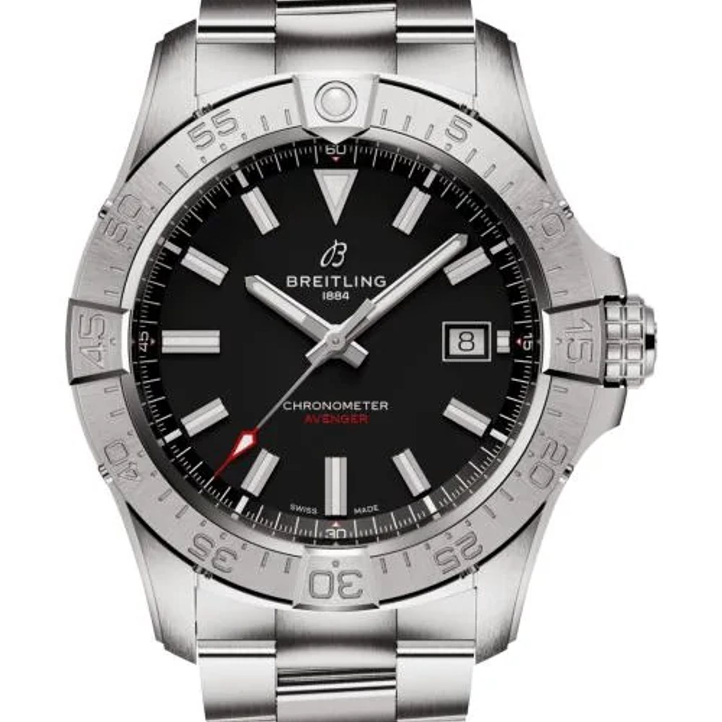 Breitling Avenger A17328101B1A1 (2026) - Zwart wijzerplaat 42mm Staal (1/1)