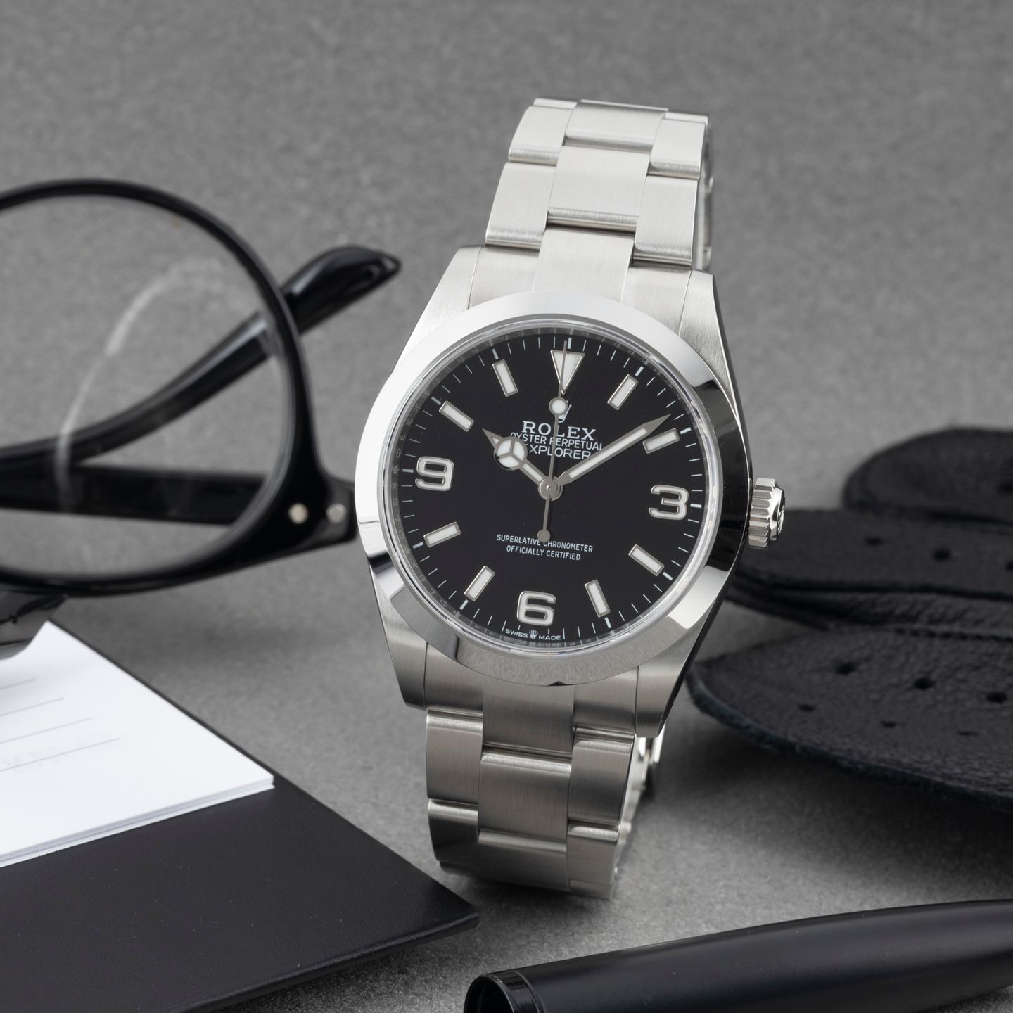 Rolex Explorer 224270 (Unknown (random serial)) - Black dial 40 mm Steel case (1/8)