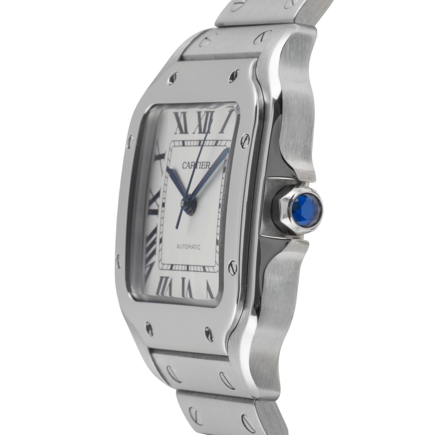 Cartier Santos WSSA0029 (Unknown (random serial)) - Silver dial 35 mm Steel case (6/8)