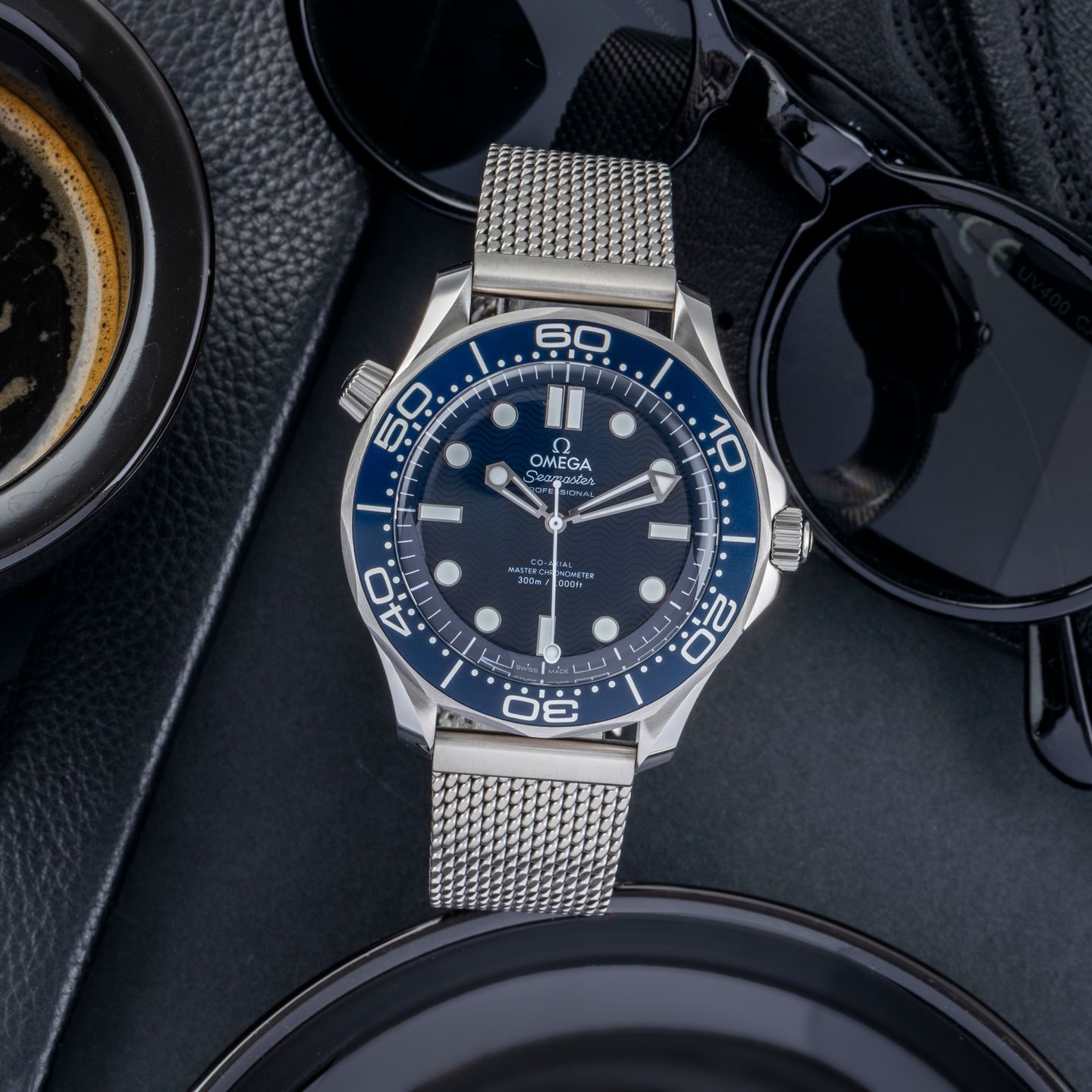 Omega Seamaster Diver 300 M 210.30.42.20.03.002 (Onbekend (willekeurig serienummer)) - Blauw wijzerplaat 42mm Staal (1/8)