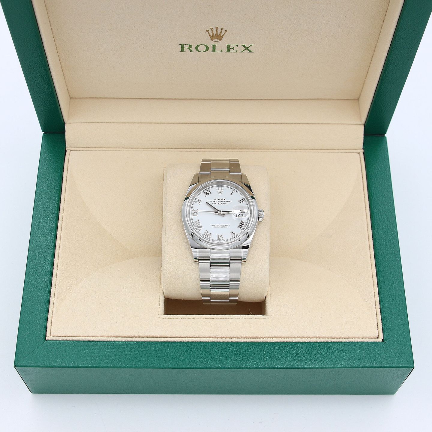 Rolex Datejust 36 126200 (Onbekend (willekeurig serienummer)) - Wit wijzerplaat 36mm Staal (2/8)
