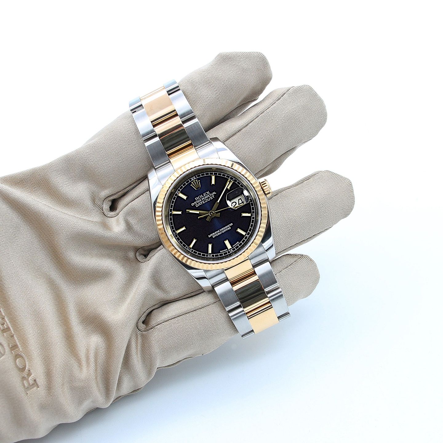 Rolex Datejust 36 116233 (Unknown (random serial)) - Blue dial 36 mm Gold/Steel case (4/7)