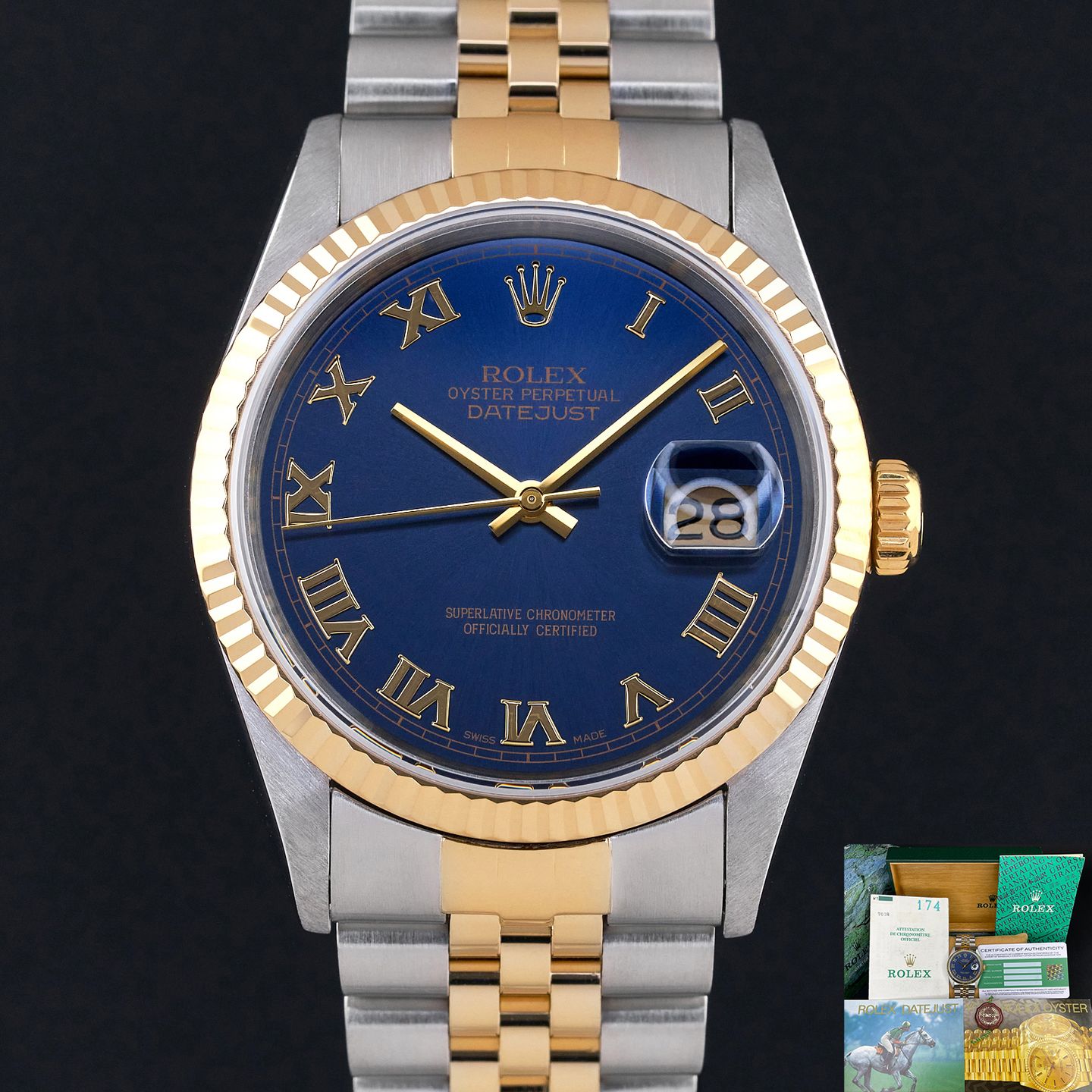 Rolex Datejust 36 16233 (1995) - 36 mm Gold/Steel case (1/8)