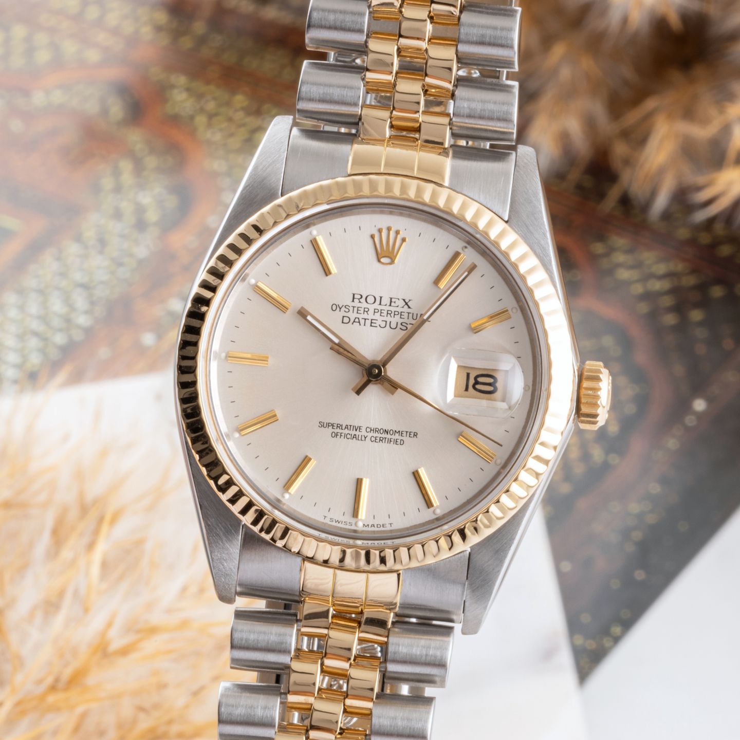 Rolex Datejust 36 16013 (Onbekend (willekeurig serienummer)) - 36mm Goud/Staal (3/8)