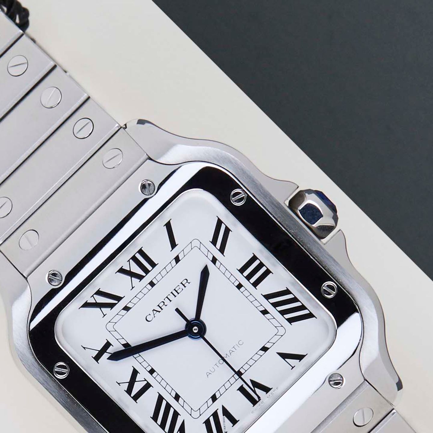 Cartier Santos WSSA0029 (2025) - Silver dial 35 mm Steel case (3/8)