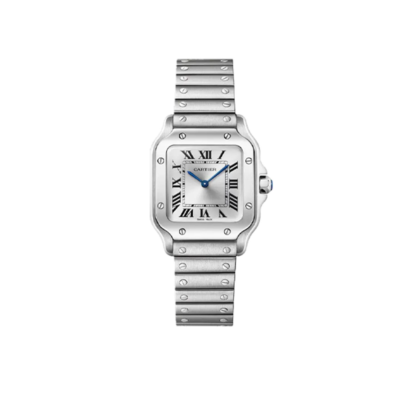 Cartier Santos WSSA0082 (2025) - Silver dial 27 mm Steel case (1/8)