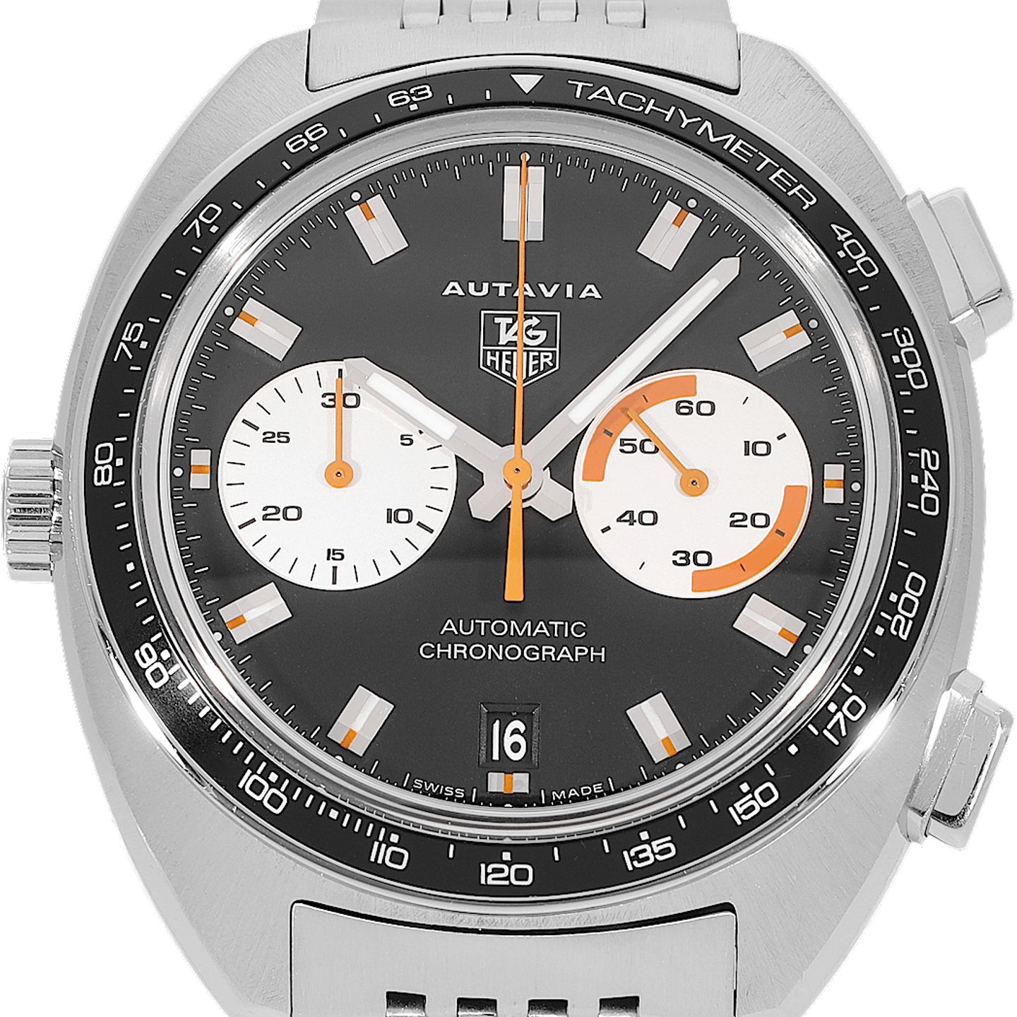 TAG Heuer Autavia CY2111.BA0775 (2016) - Black dial 43 mm Steel case (1/5)
