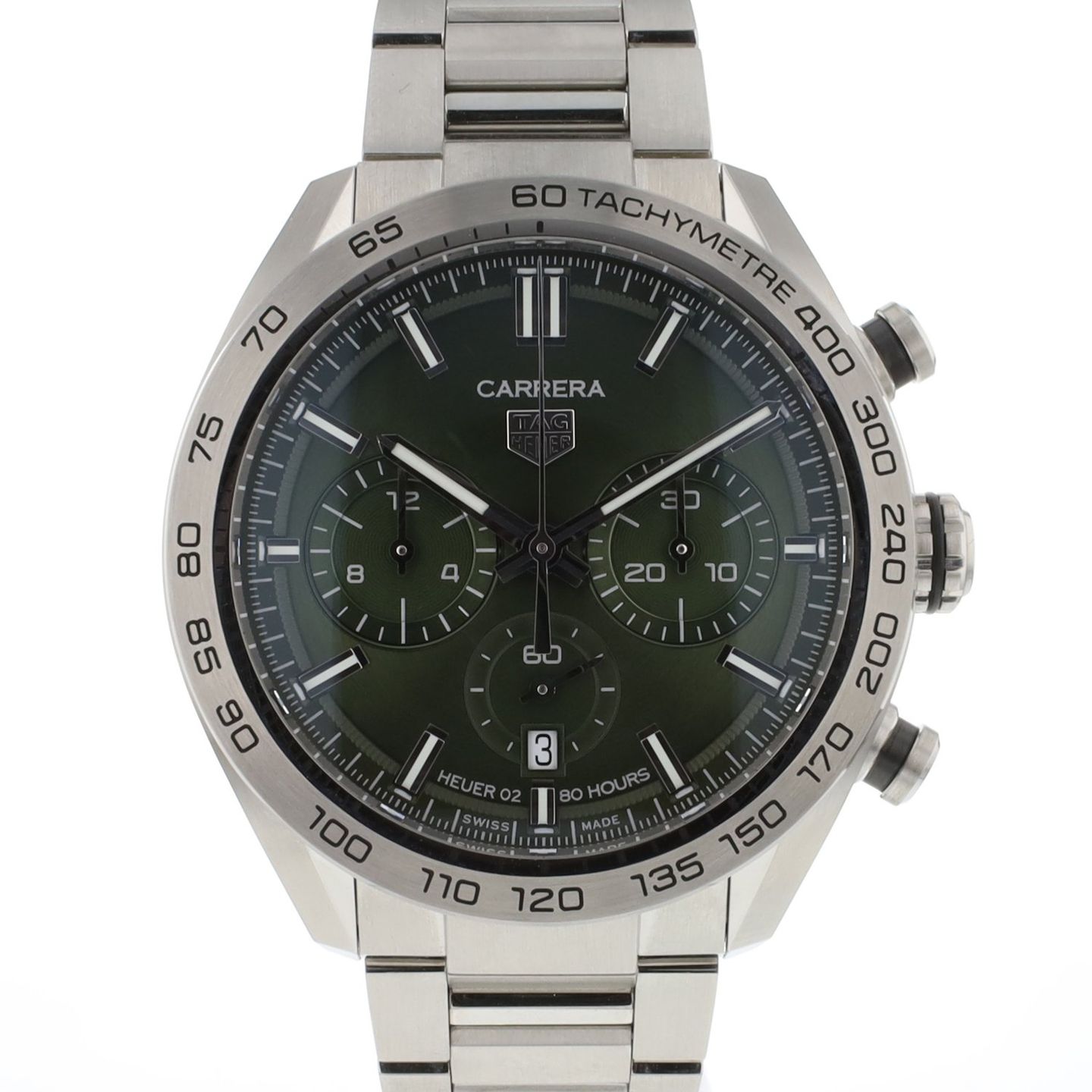 TAG Heuer Carrera CBN2A10 (2026) - Groen wijzerplaat 44mm Staal (1/3)